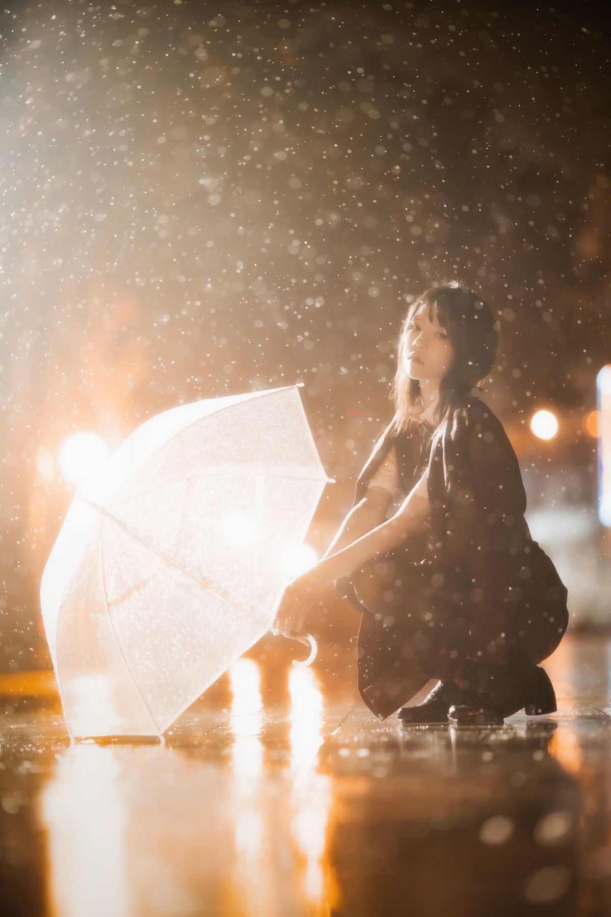 桜桃喵-雨下插图4