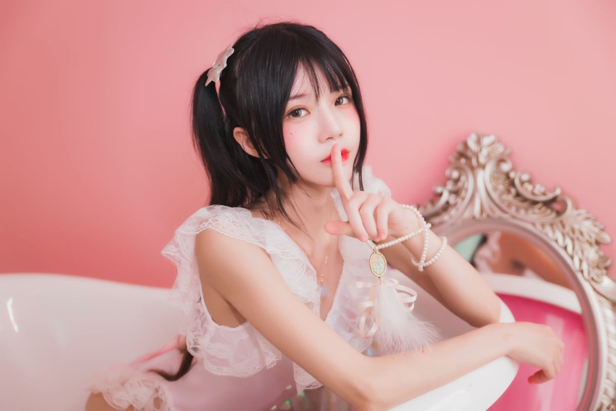 桜桃喵-粉色浴缸插图2