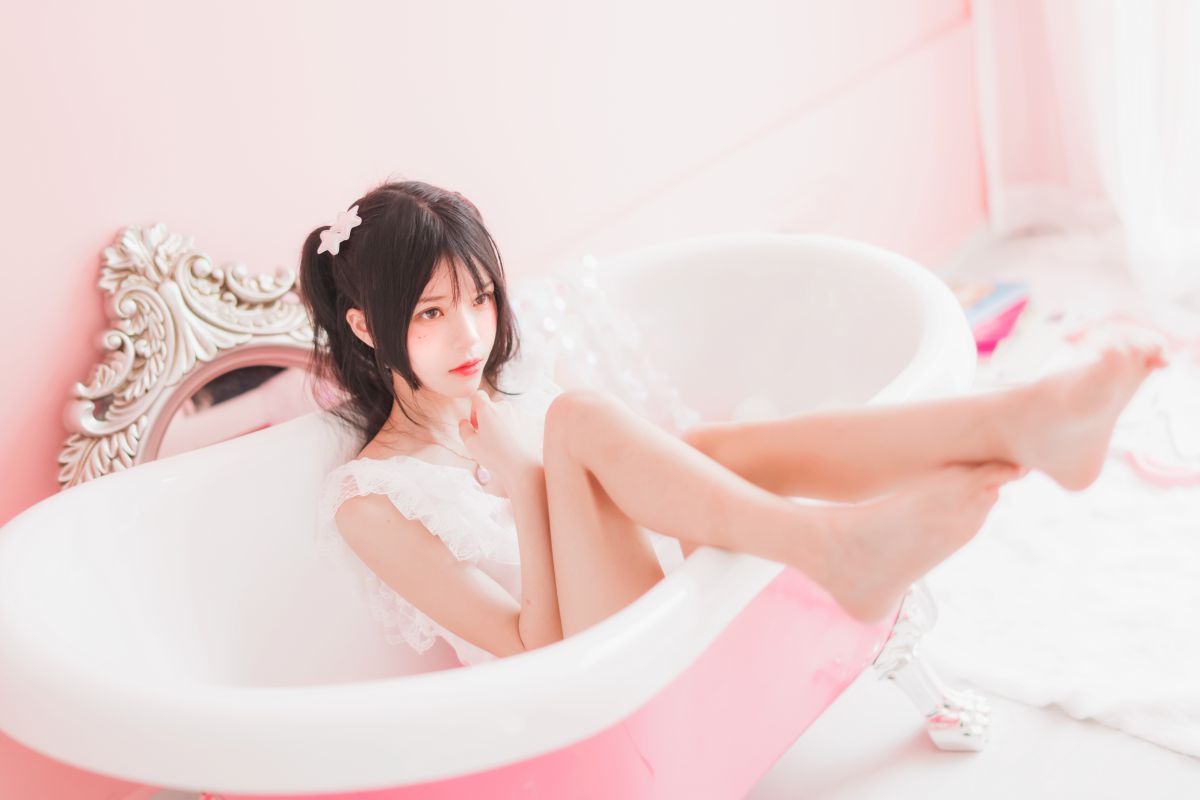 桜桃喵-粉色浴缸插图7