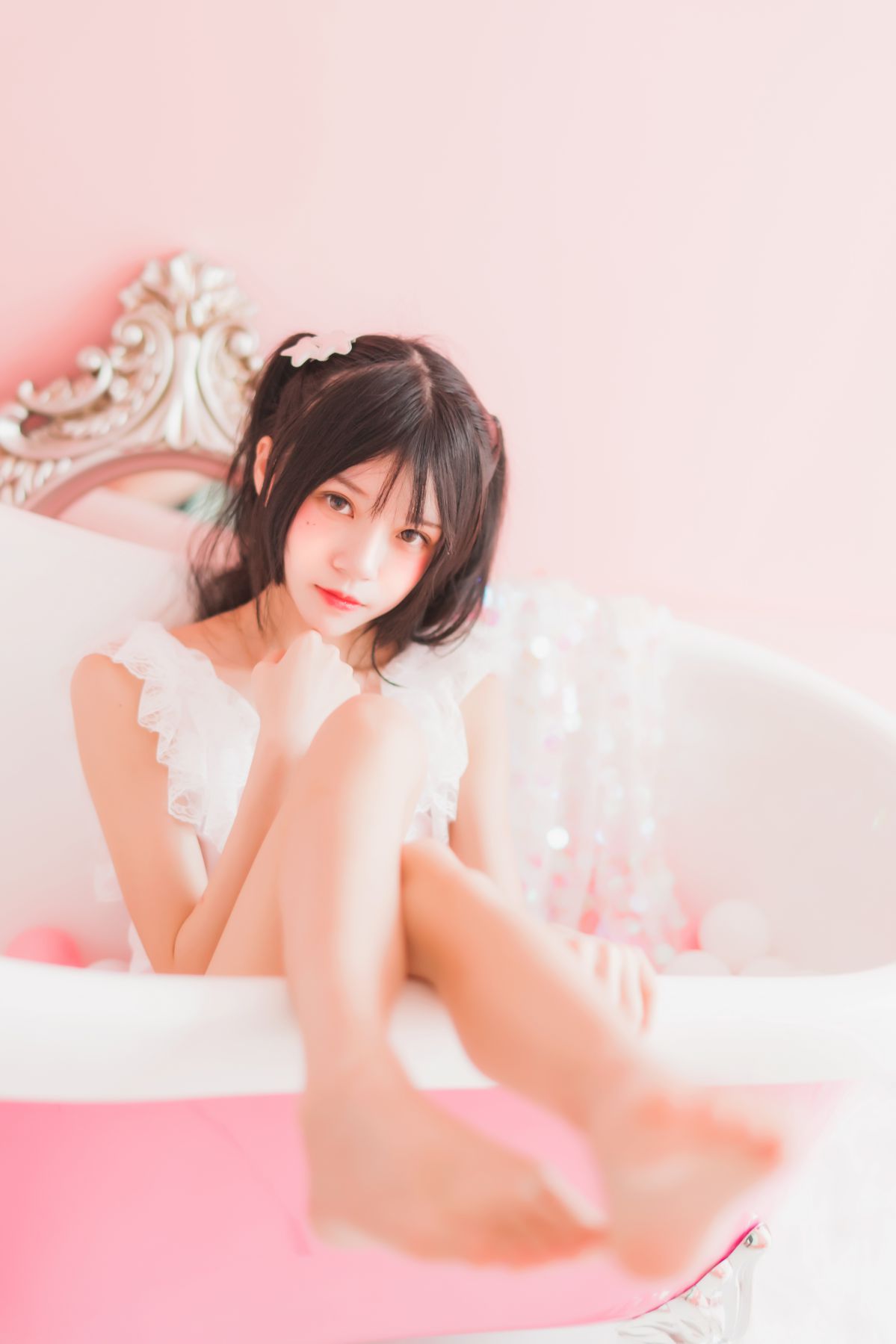 桜桃喵-粉色浴缸插图8