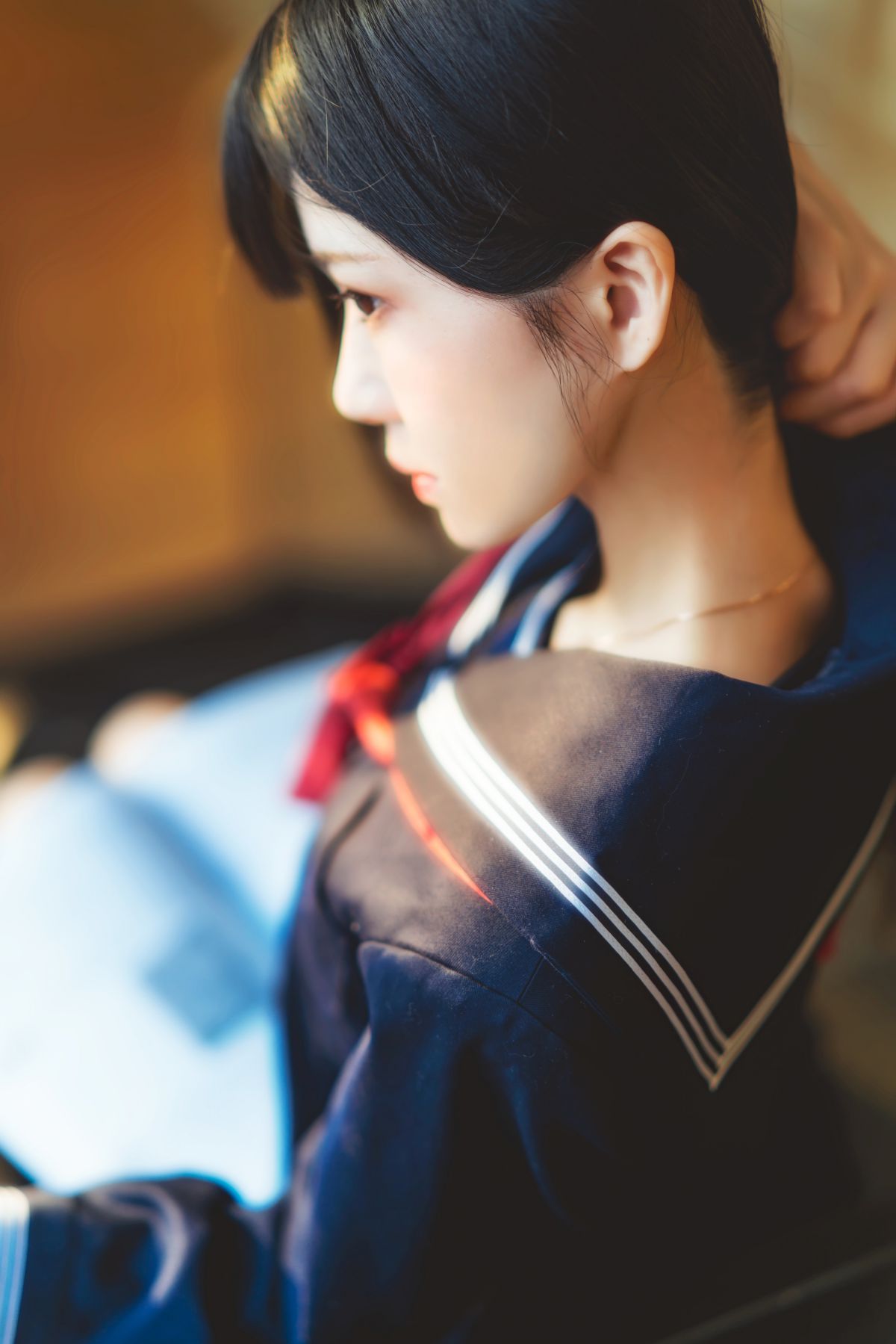 桜桃喵-黑色水手服插图7