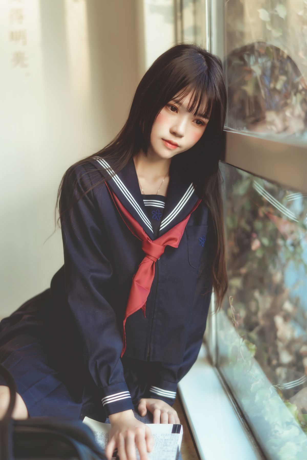 桜桃喵-黑色水手服插图8