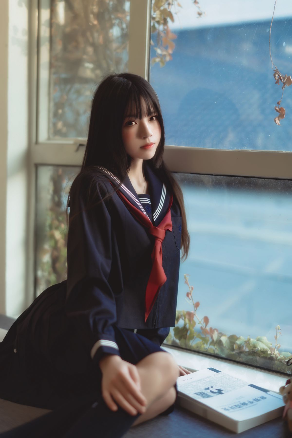 桜桃喵-黑色水手服插图9