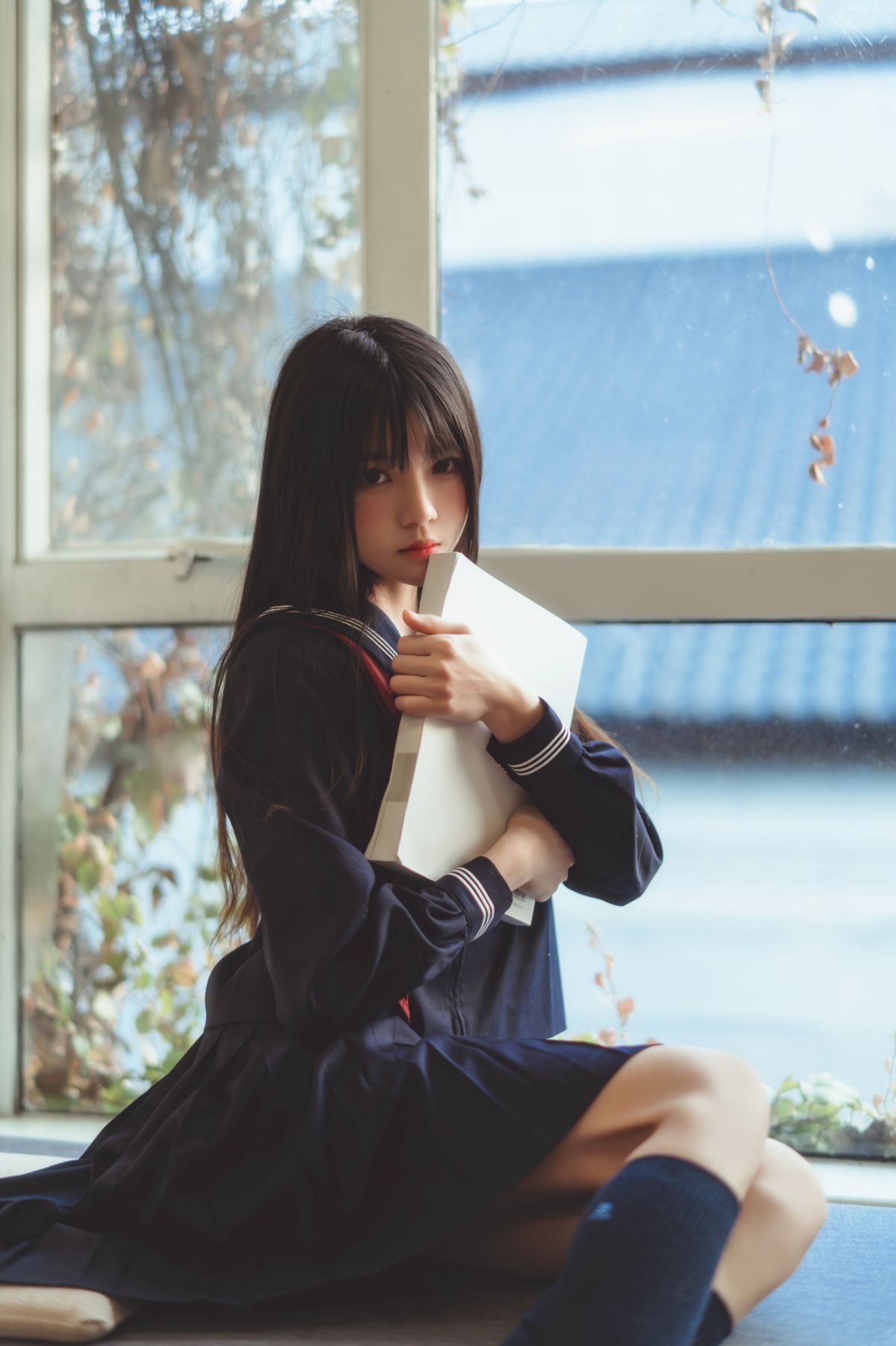 桜桃喵-黑色水手服插图