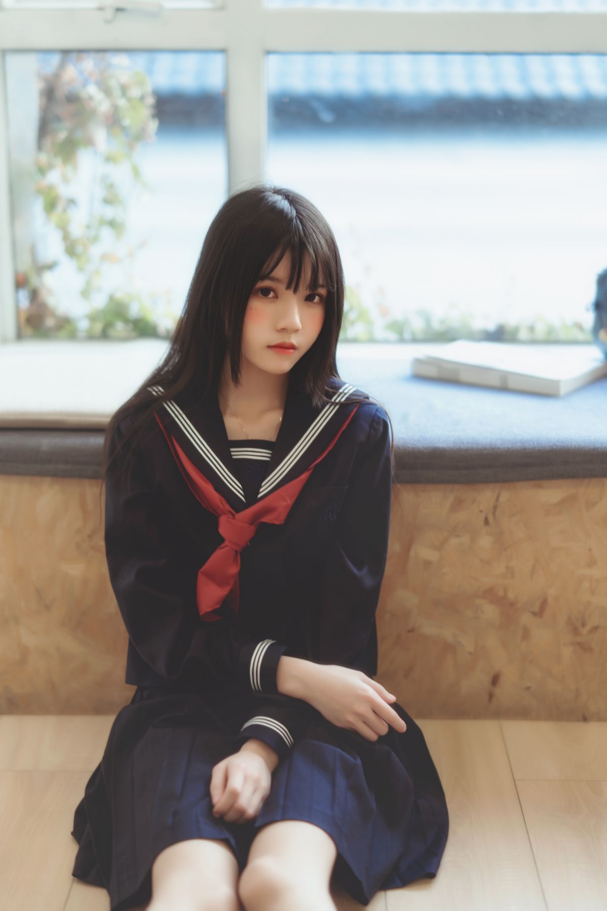桜桃喵-黑色水手服插图1