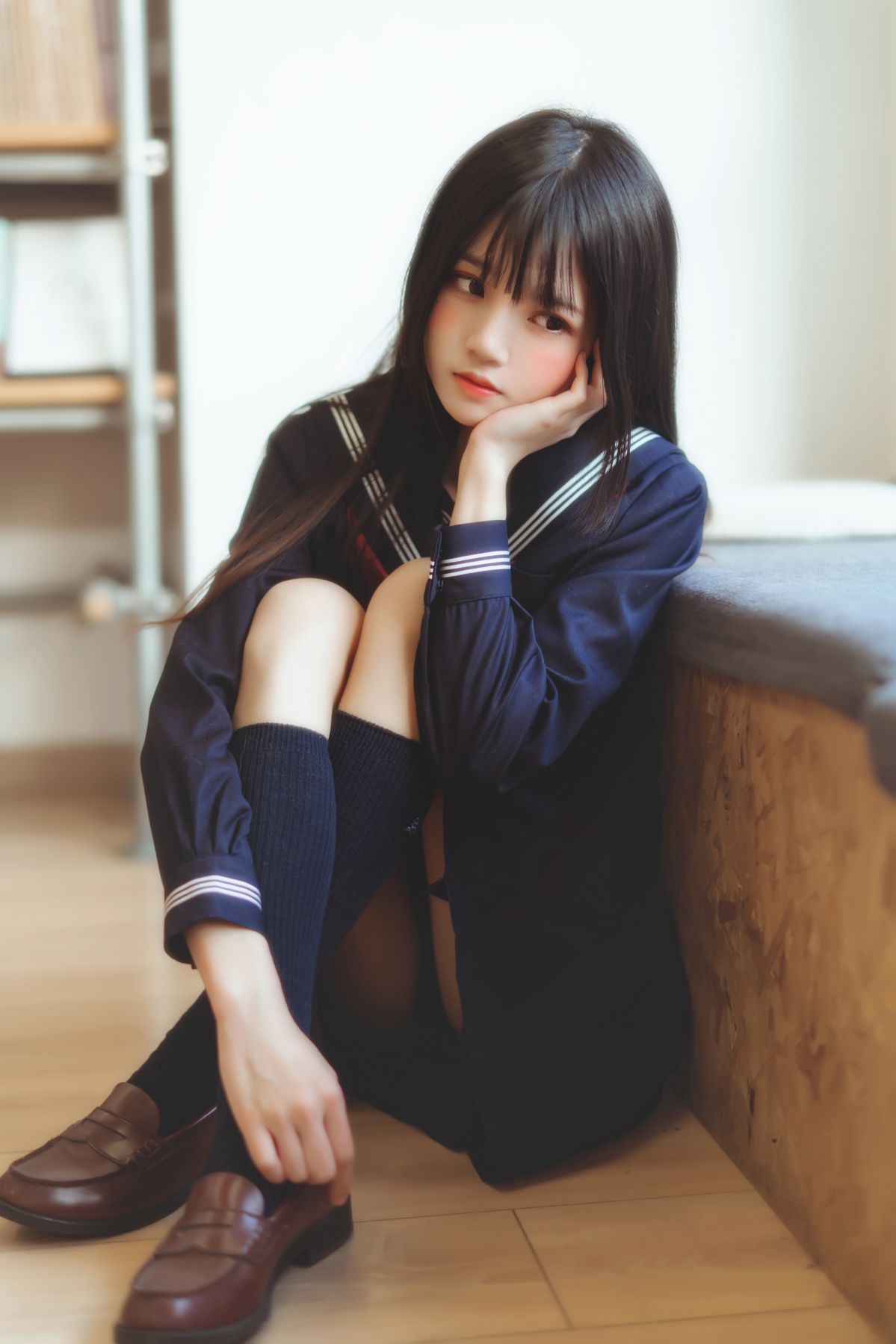 桜桃喵-黑色水手服插图7