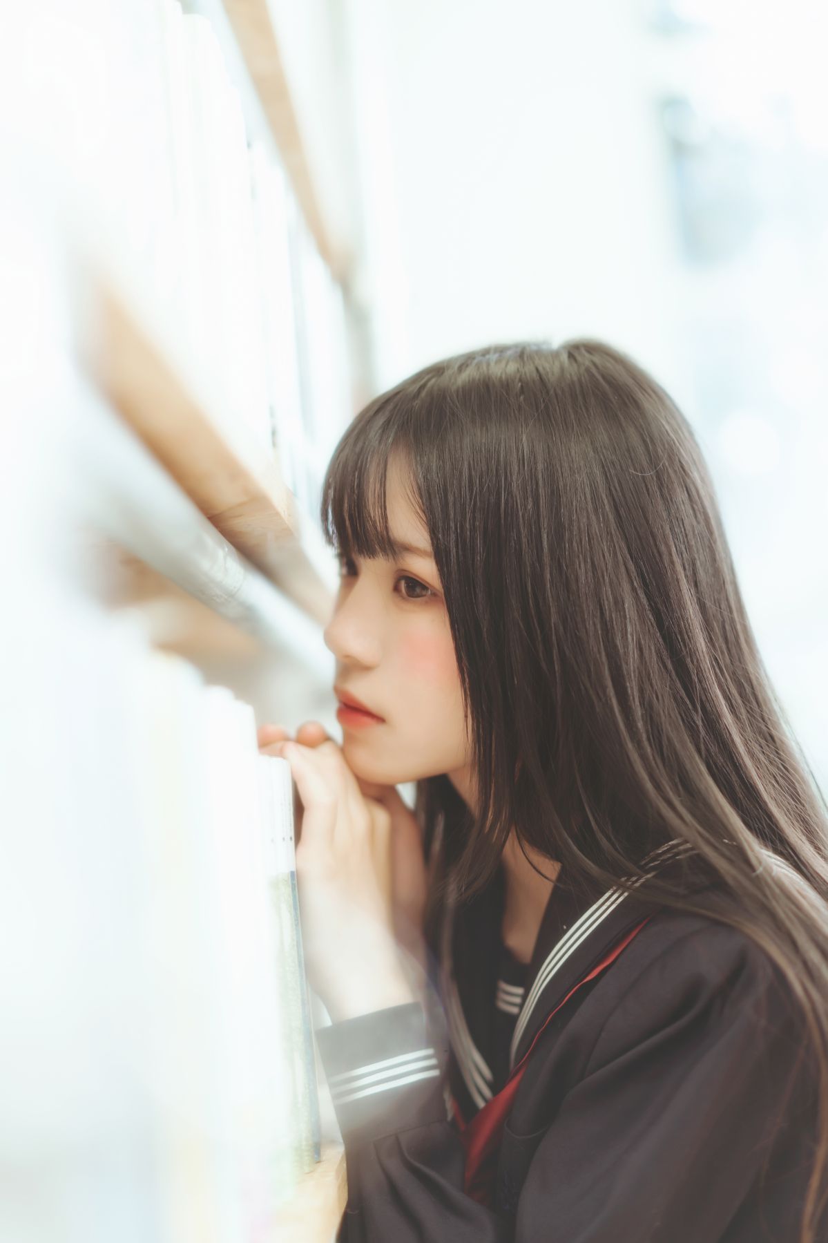 桜桃喵-黑色水手服插图3