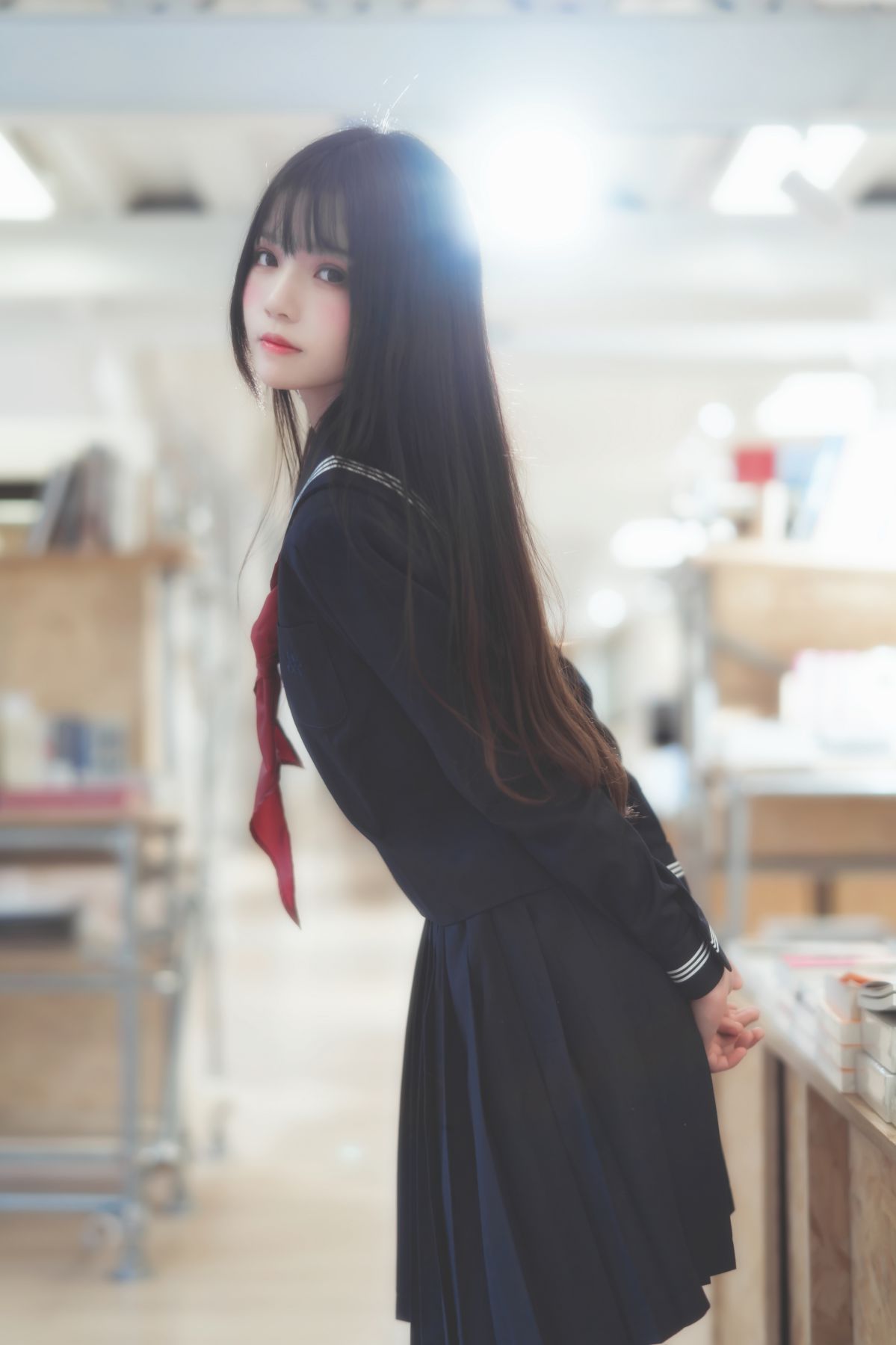 桜桃喵-黑色水手服插图6