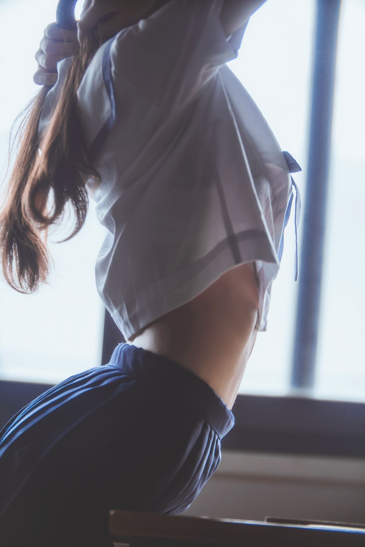 桜桃喵 – 蓝白水手服插图9