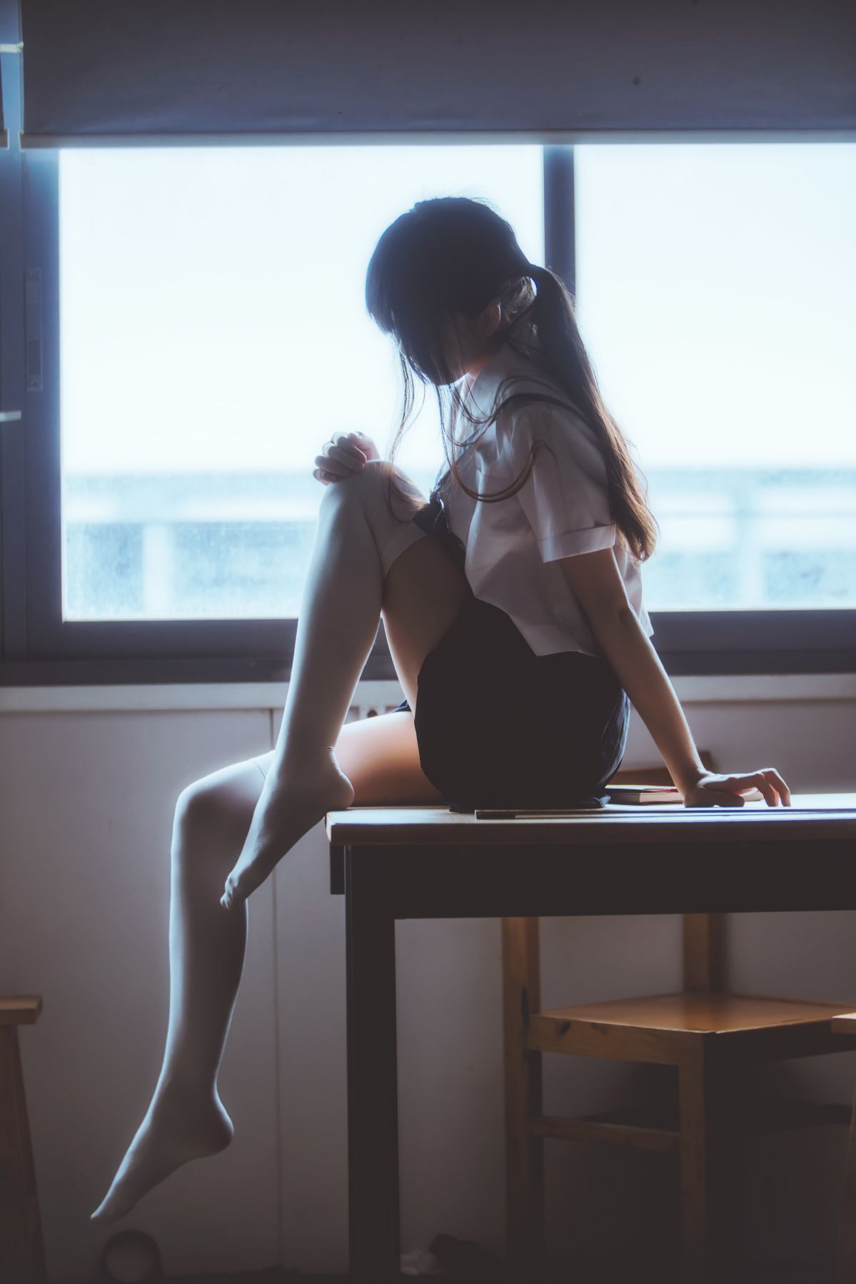 桜桃喵 – 蓝白水手服插图9