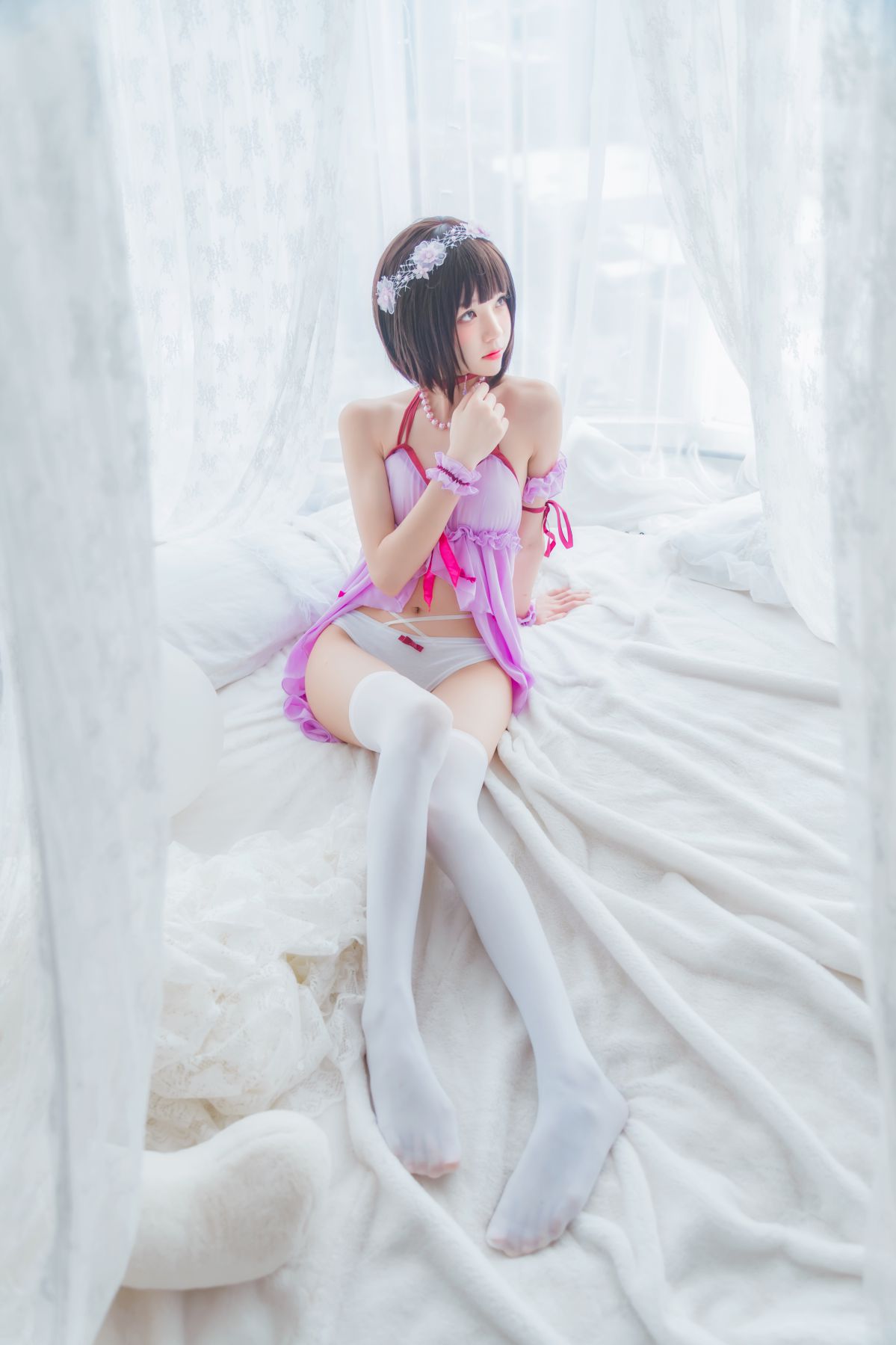 桜桃喵 – (加藤惠)小睡裙插图3