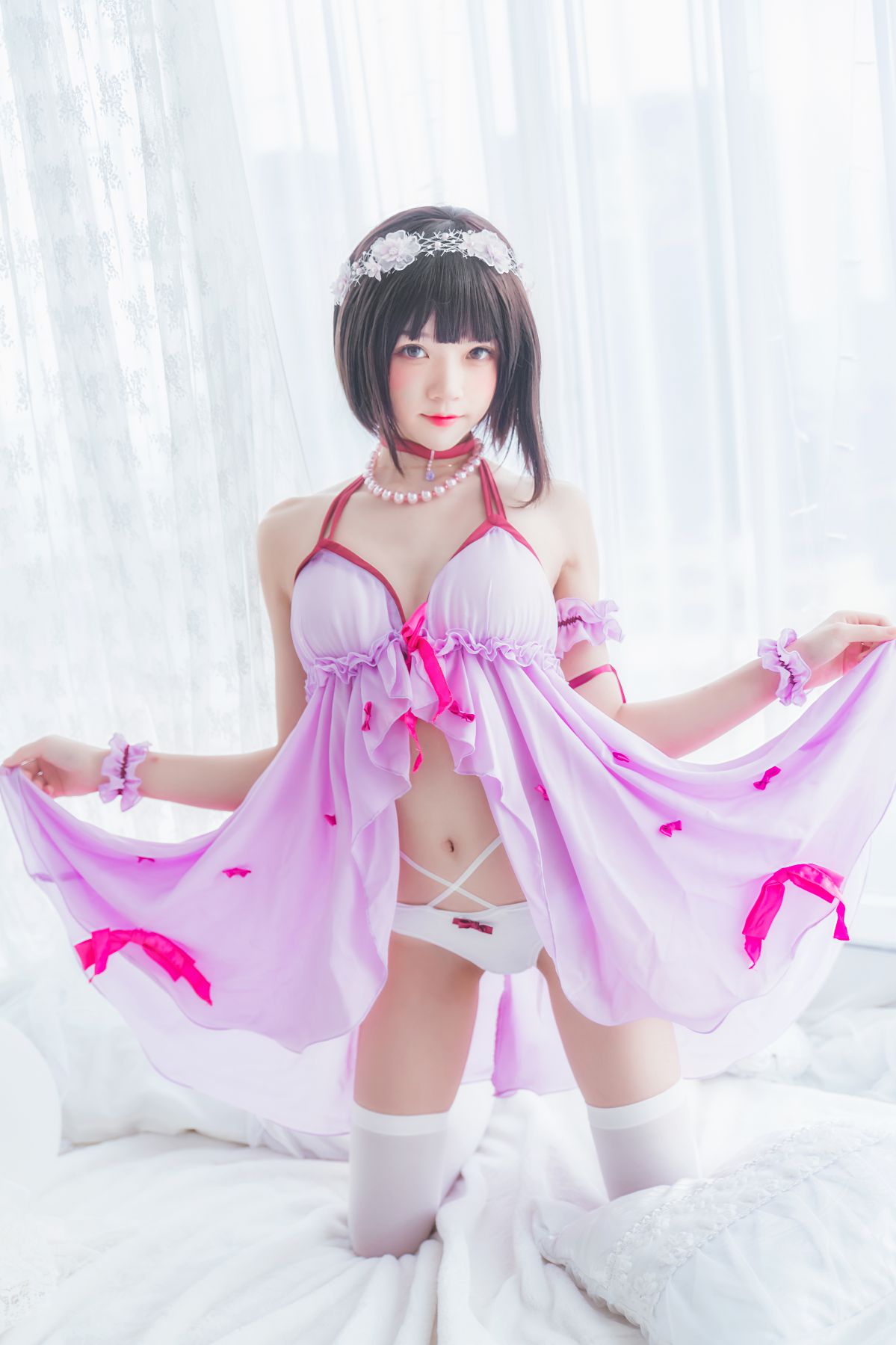 桜桃喵 – (加藤惠)小睡裙插图7
