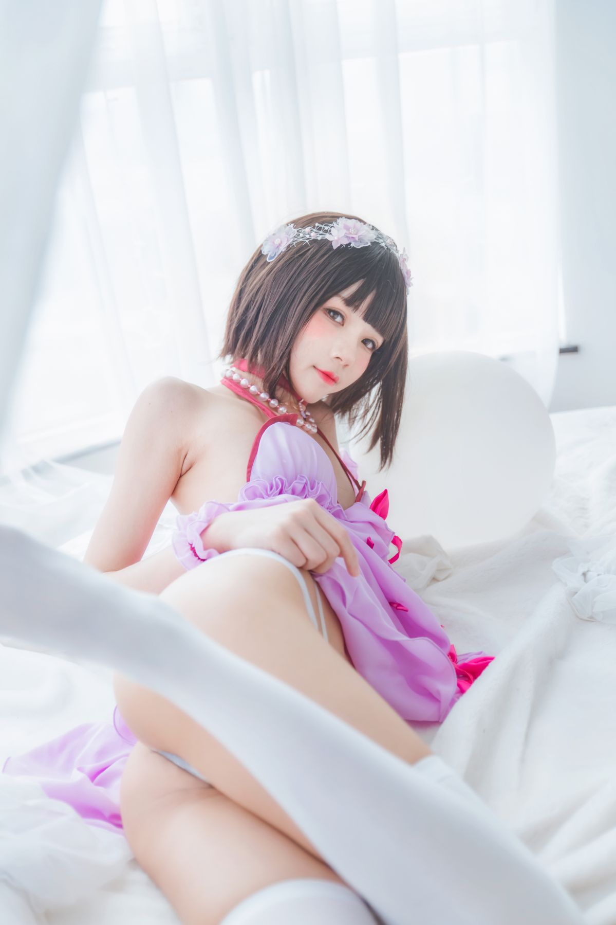 桜桃喵 – (加藤惠)小睡裙插图6