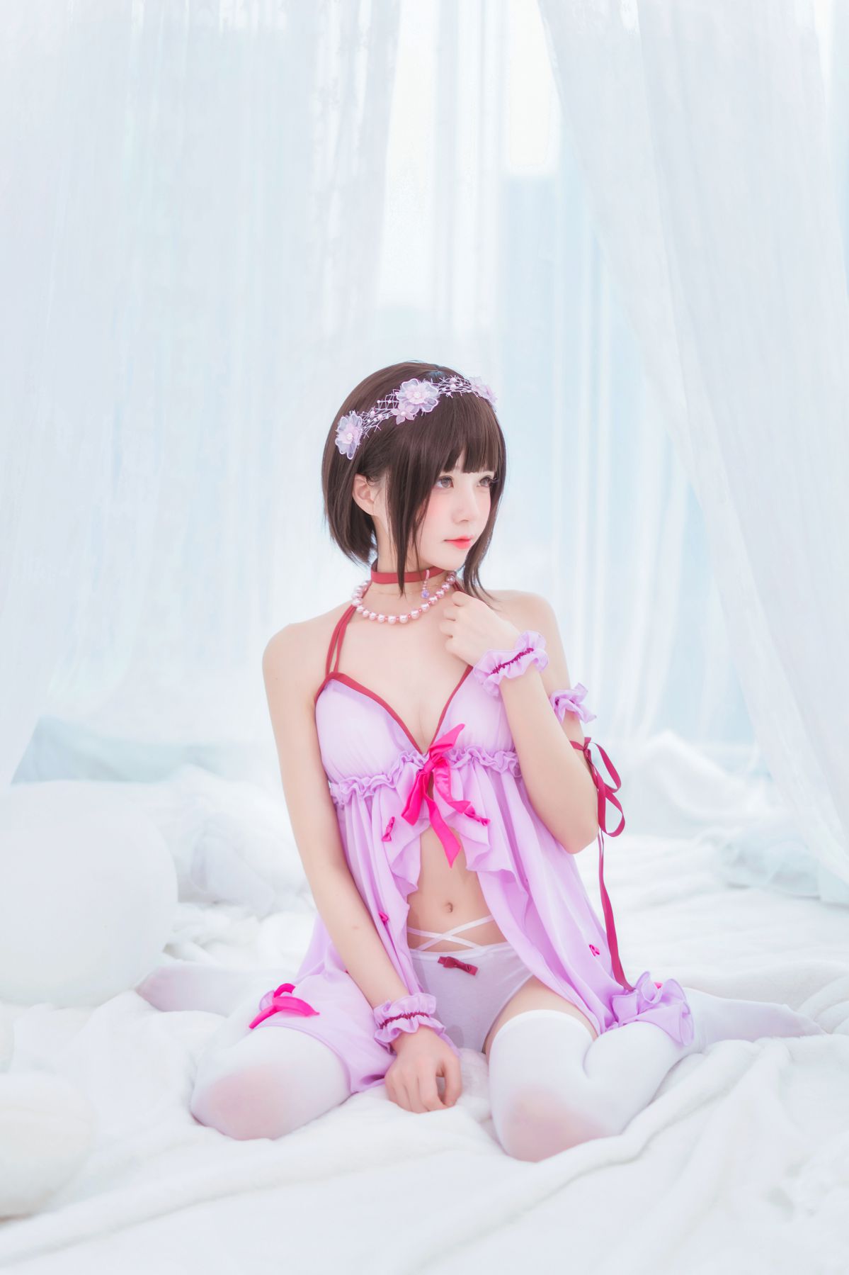 桜桃喵 – (加藤惠)小睡裙插图3