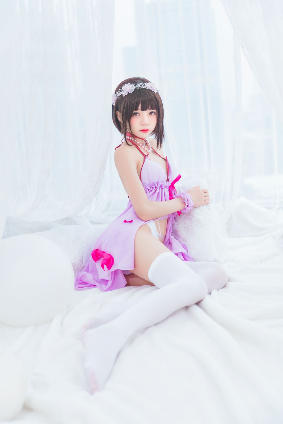 桜桃喵 – (加藤惠)小睡裙插图5