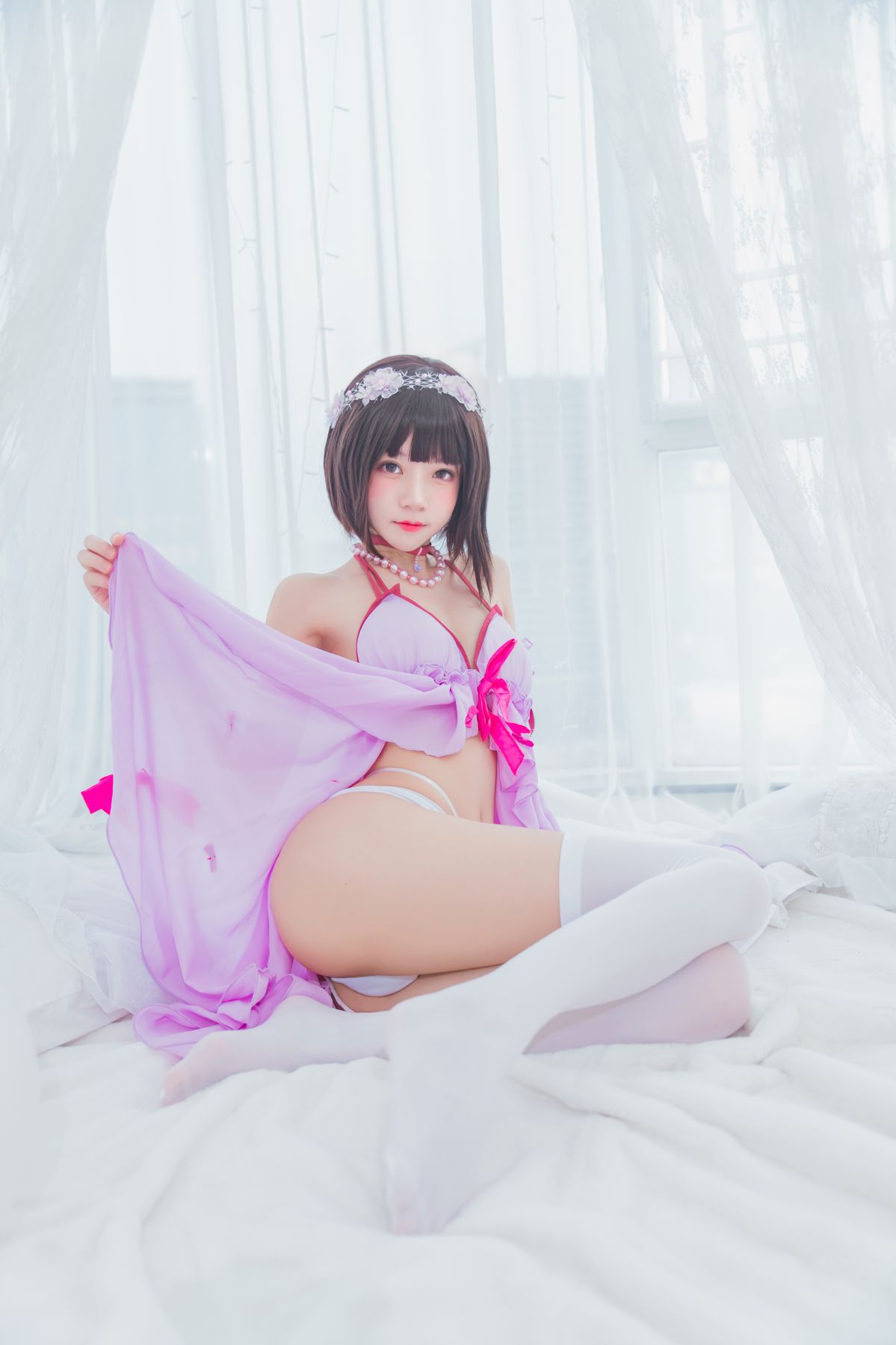 桜桃喵 – (加藤惠)小睡裙插图6