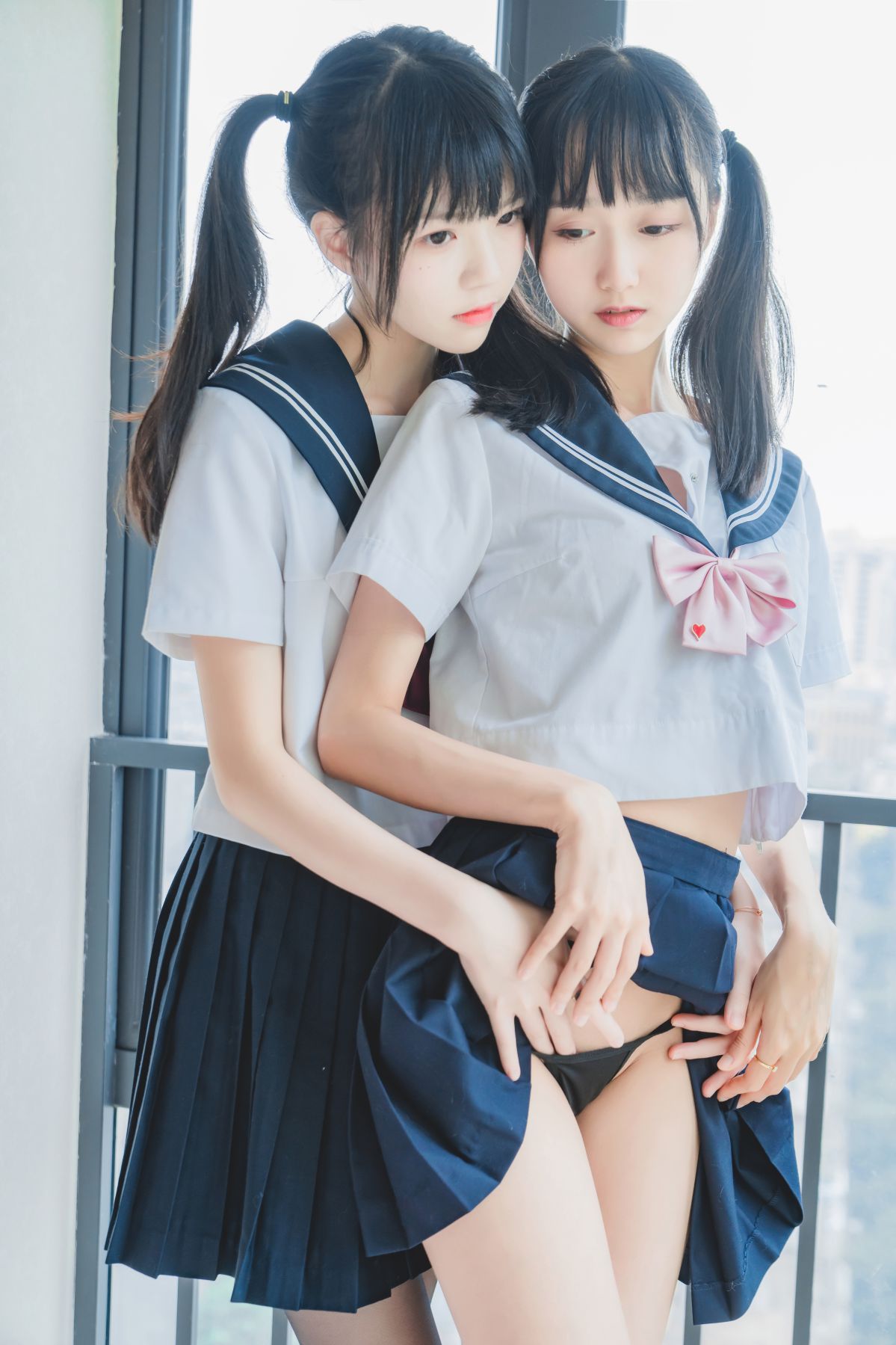 制服双子&木绵绵-jk百合插图1