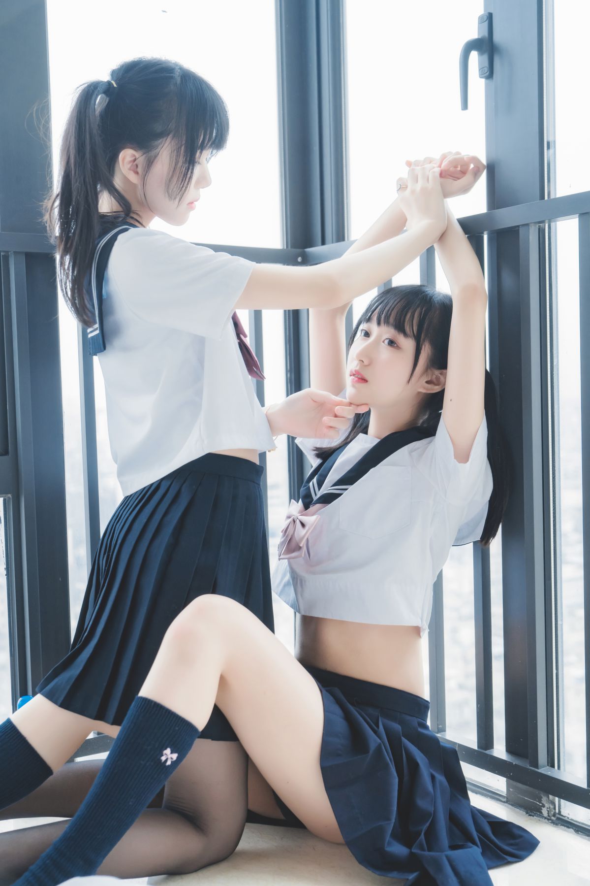 制服双子&木绵绵-jk百合插图3