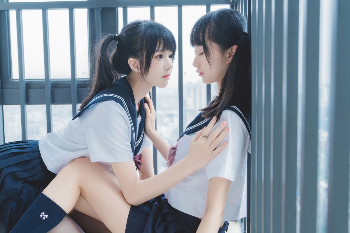 制服双子&木绵绵-jk百合插图7