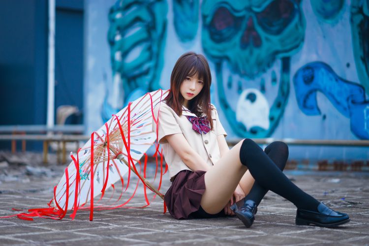 25-疯猫-jk与伞插图4