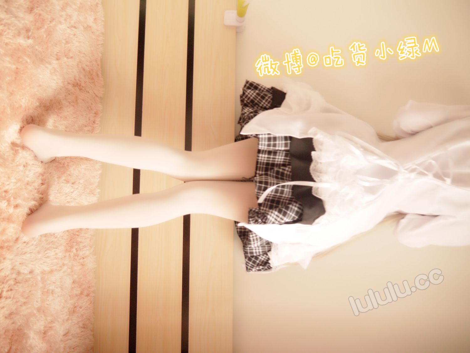 nrt少女-穹妹校服 无内黑白打底裤插图6