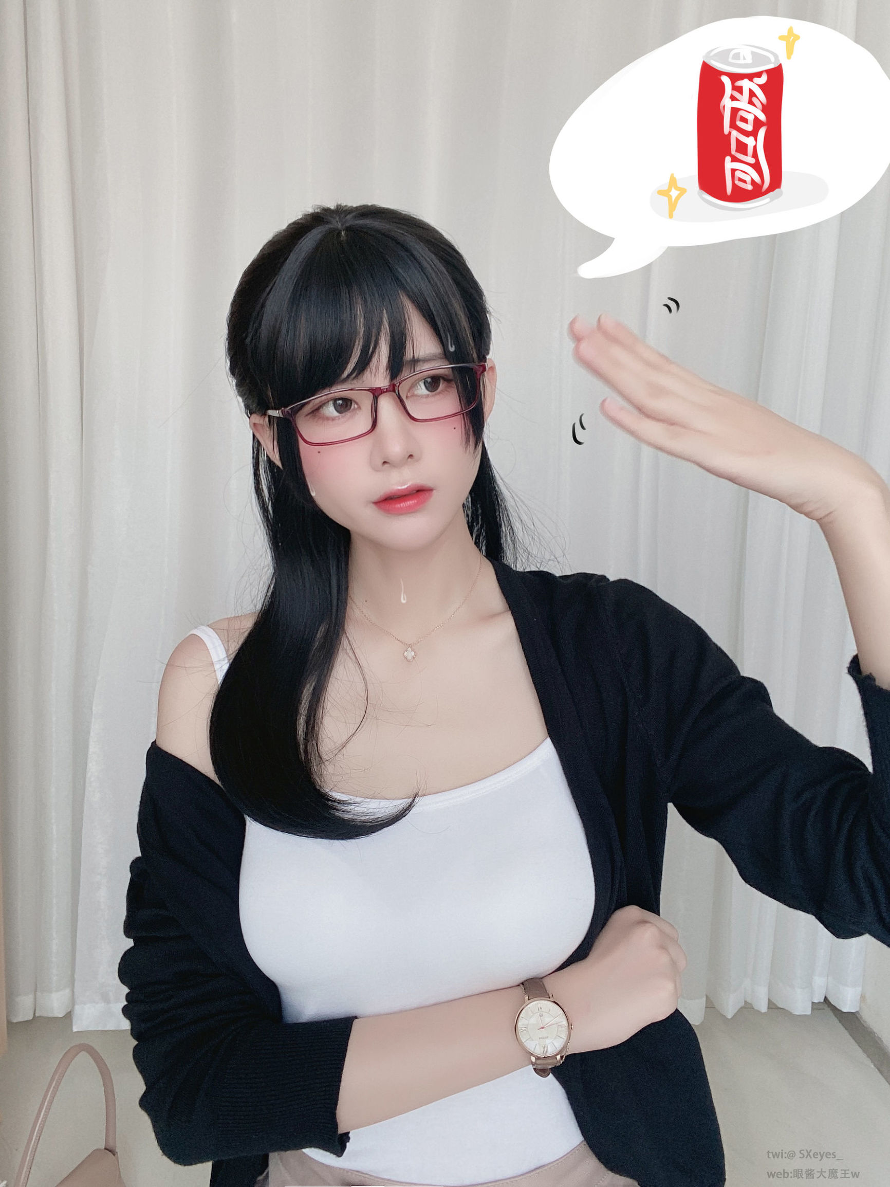 萌妹子眼酱大魔王w爱喝可乐的OL插图9