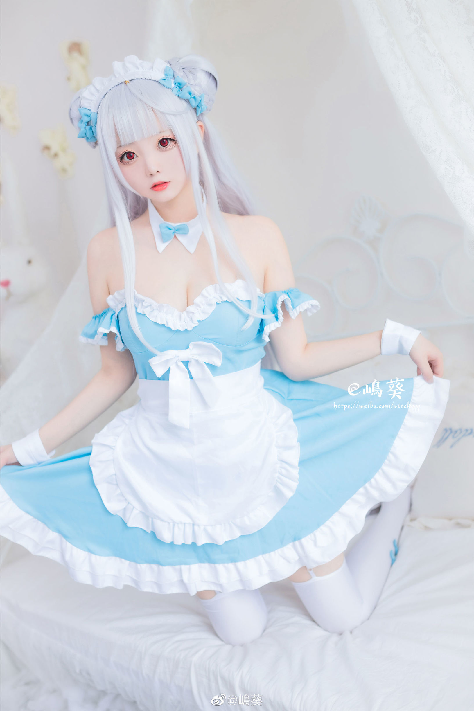 微博美女嶋葵小天鹅女仆插图8