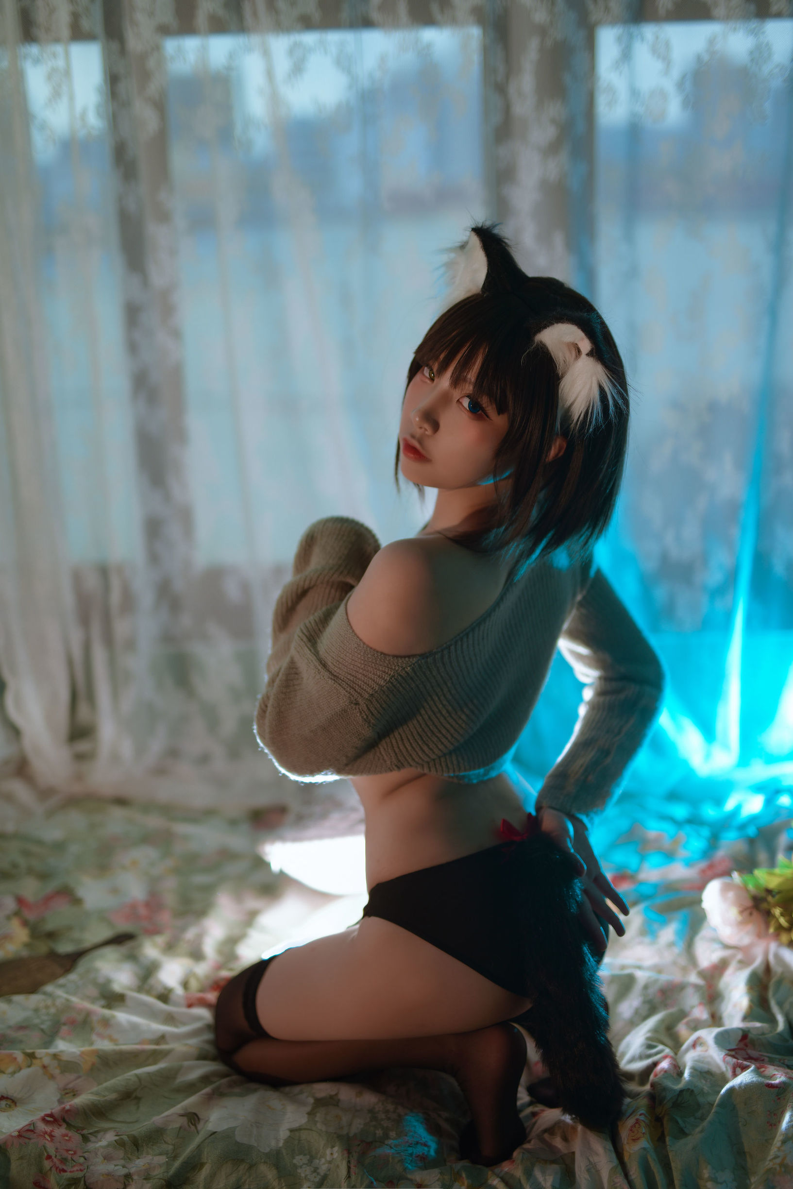 人气Coser二佐Nisa宠物少女私房黑猫插图3