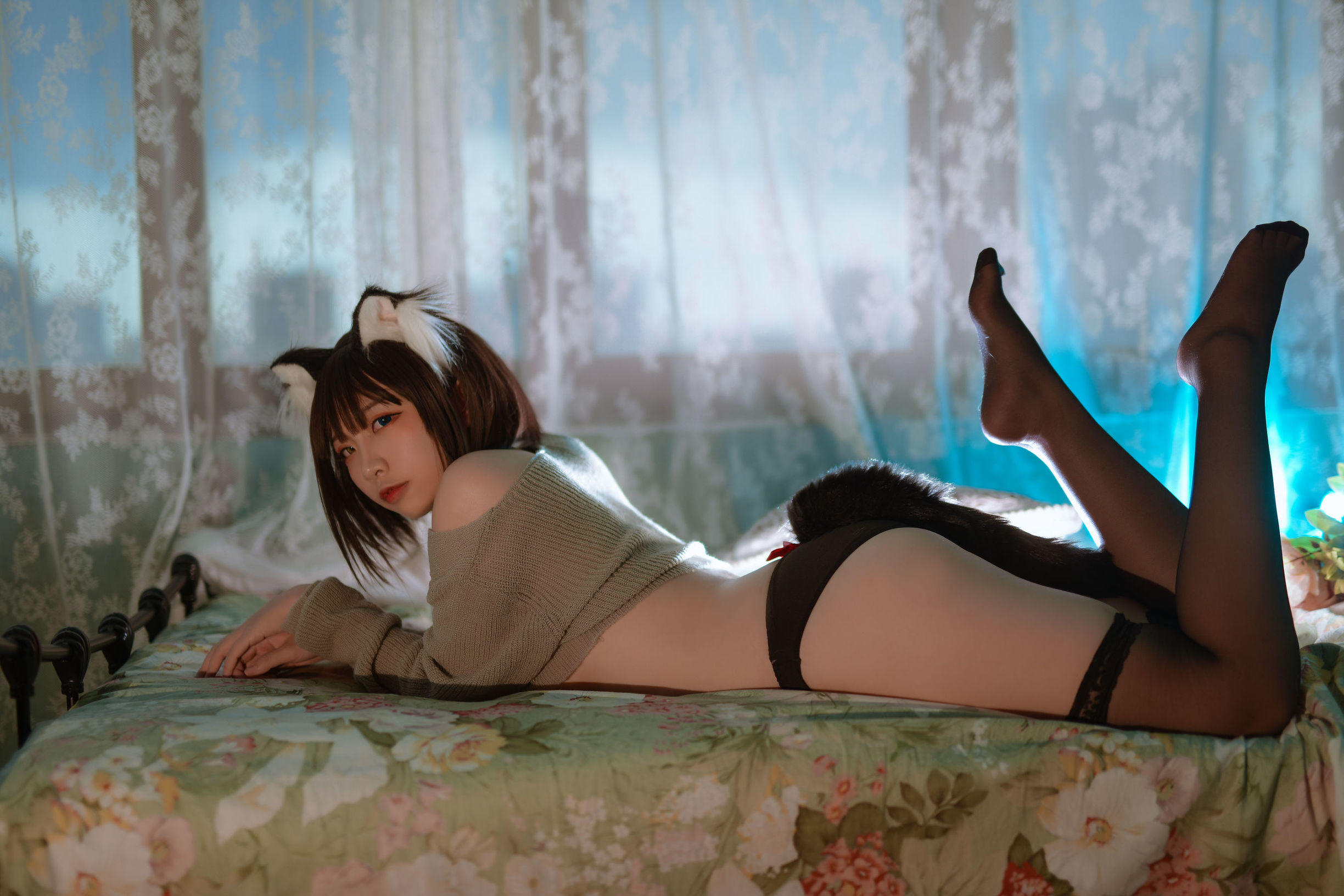 人气Coser二佐Nisa宠物少女私房黑猫插图5