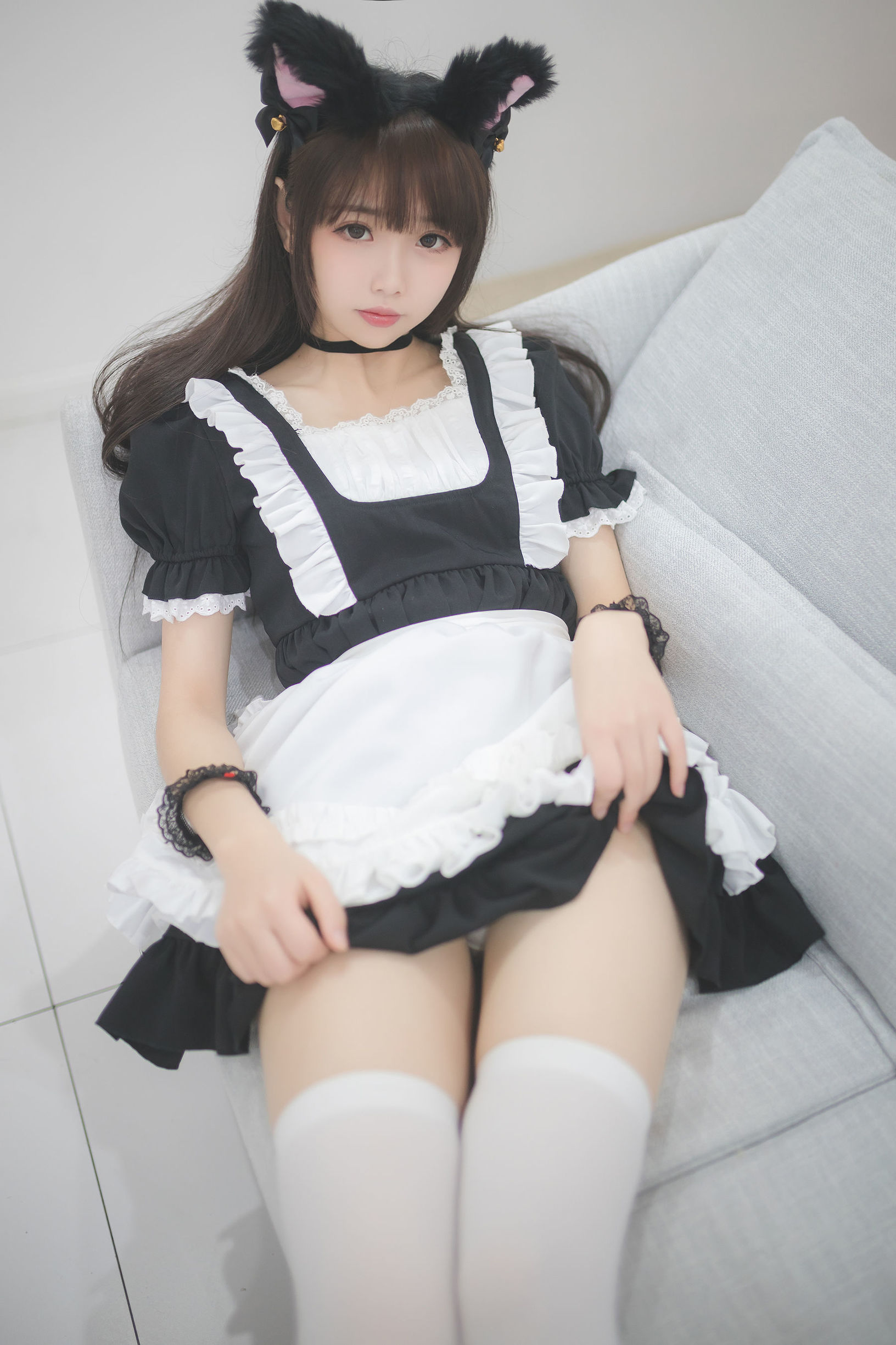 Cos小姐姐雪琪白丝女仆插图8
