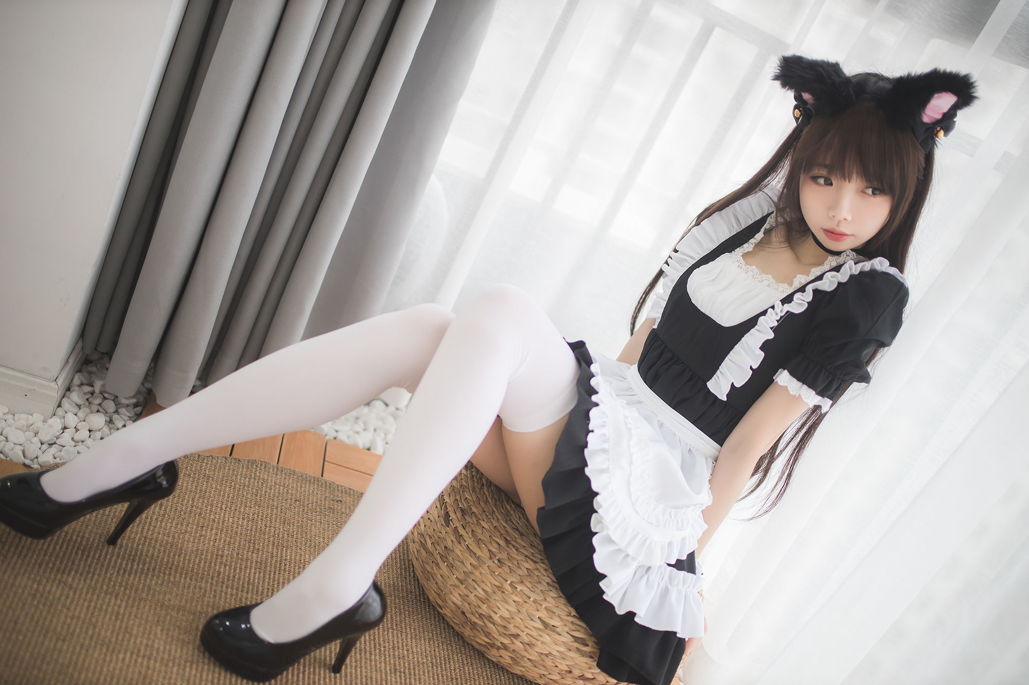 Cos小姐姐雪琪白丝女仆插图9