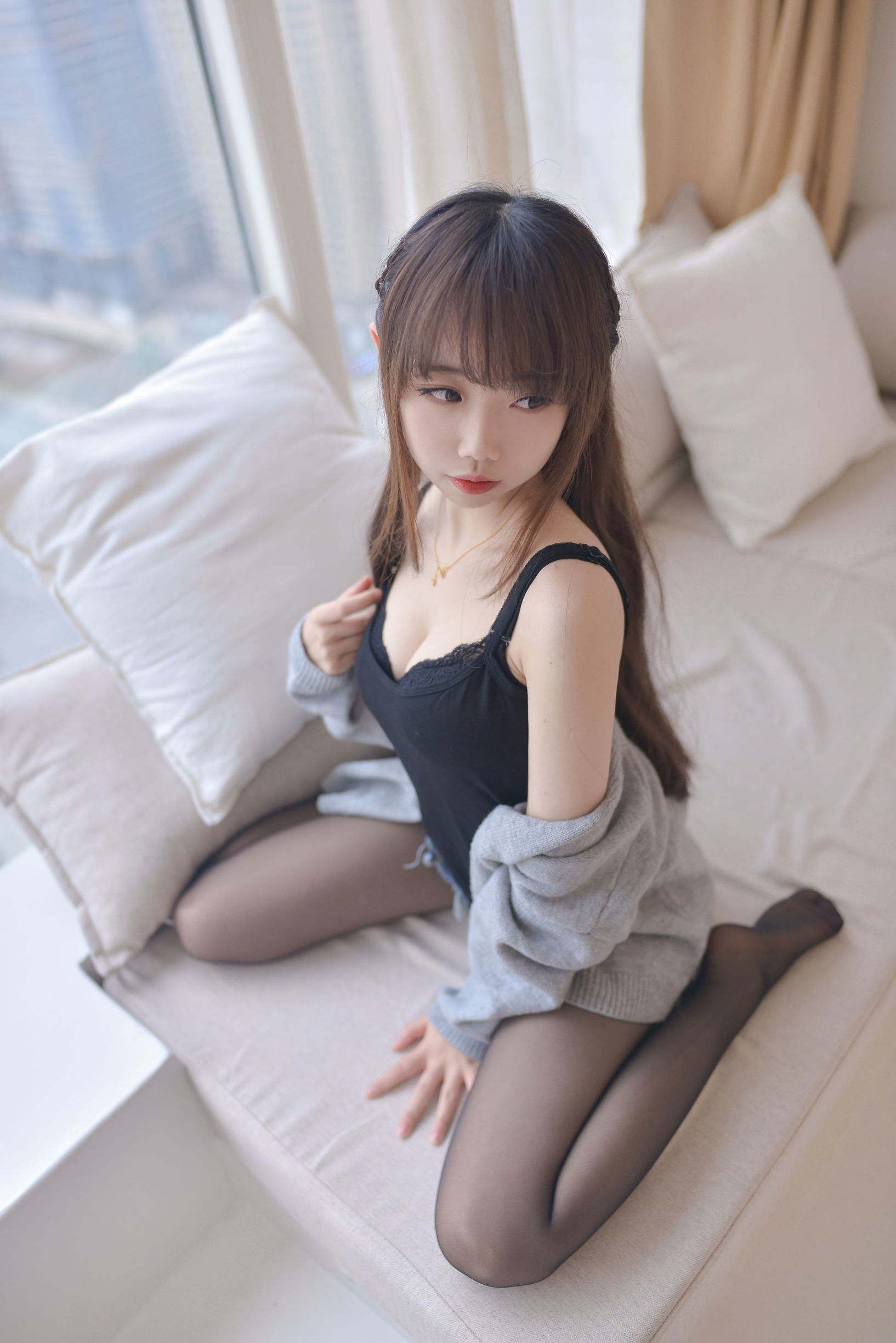 Cos小姐姐雪琪牛仔黑丝大姐姐插图7