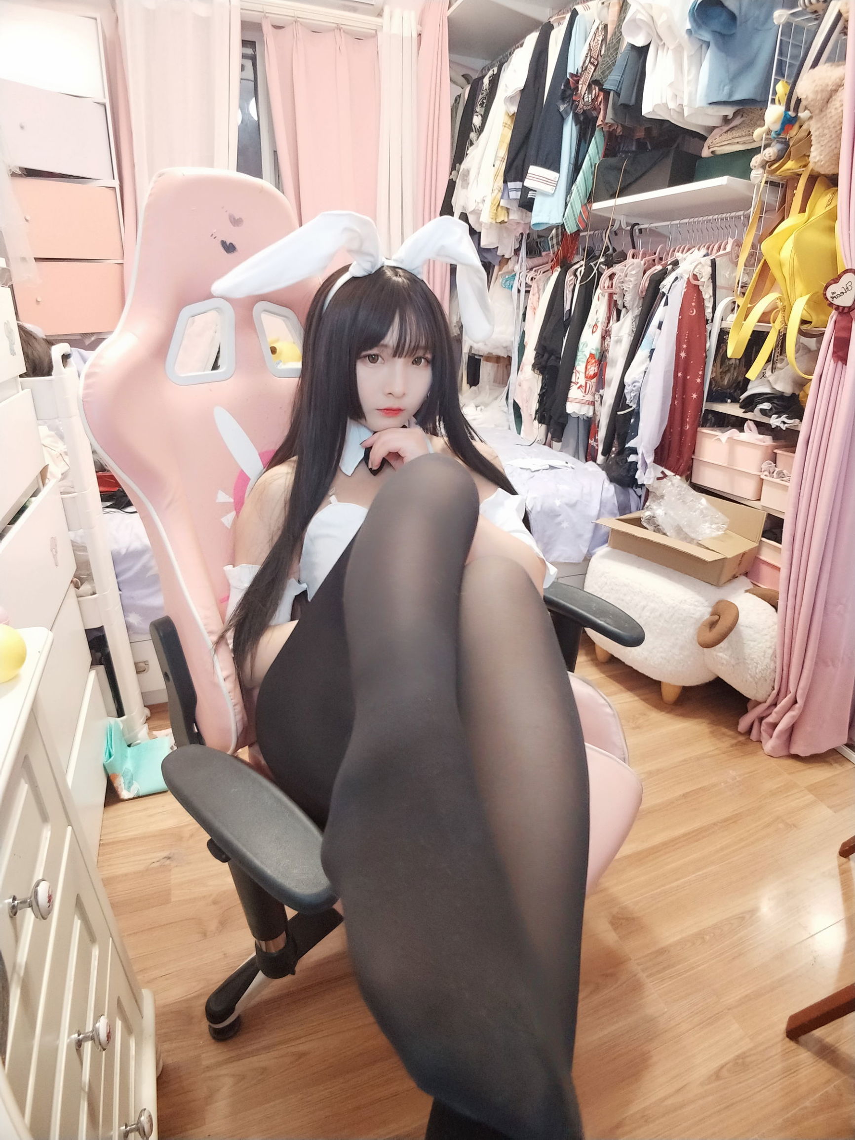 二次元美女古川kagura黑丝兔女郎插图1