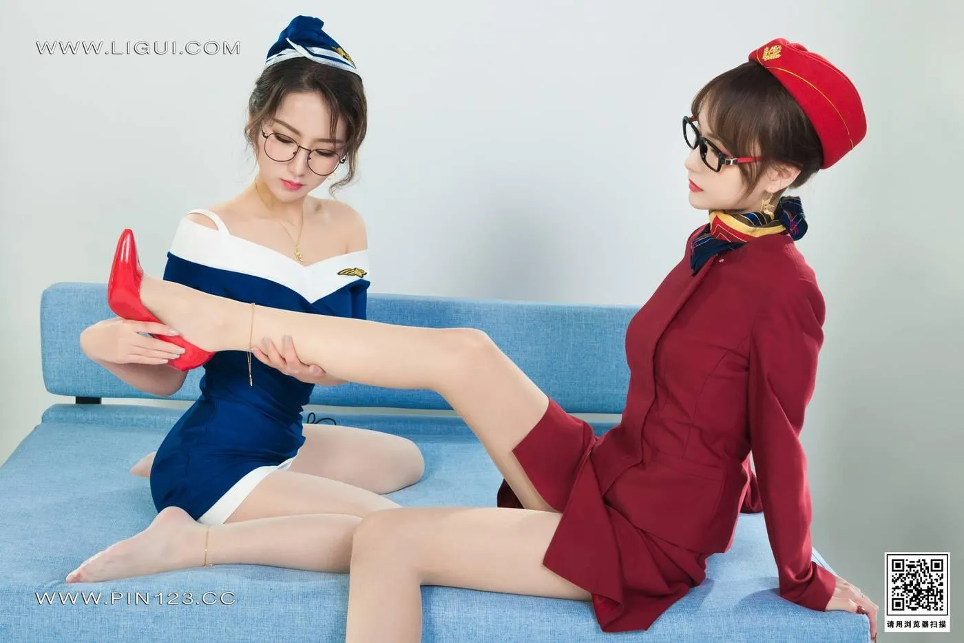 [Ligui丽柜]2022.11.11 双生花-空中丝欲 汐汐＆心心[98P]插图2