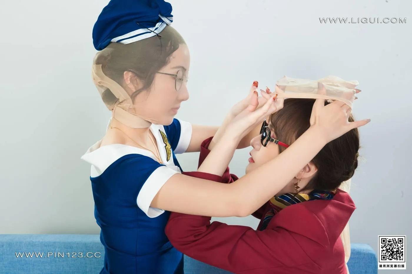 [Ligui丽柜]2022.11.11 双生花-空中丝欲 汐汐＆心心[98P]插图7