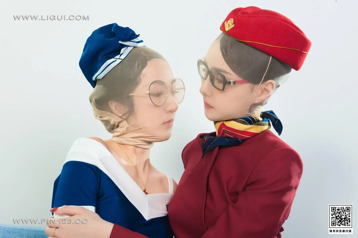 [Ligui丽柜]2022.11.11 双生花-空中丝欲 汐汐＆心心[98P]插图8