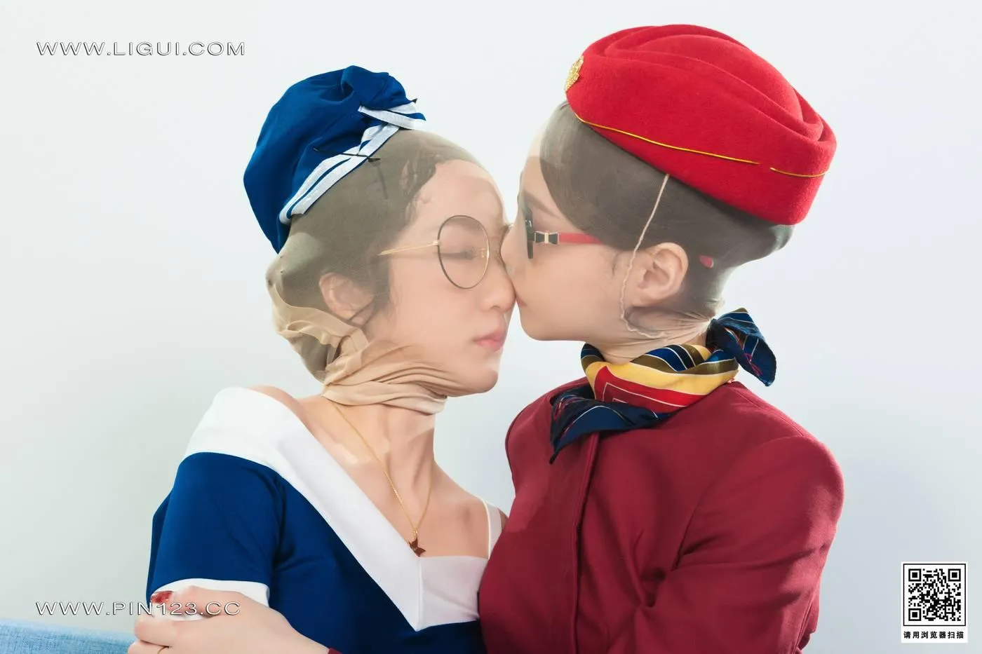 [Ligui丽柜]2022.11.11 双生花-空中丝欲 汐汐＆心心[98P]插图9
