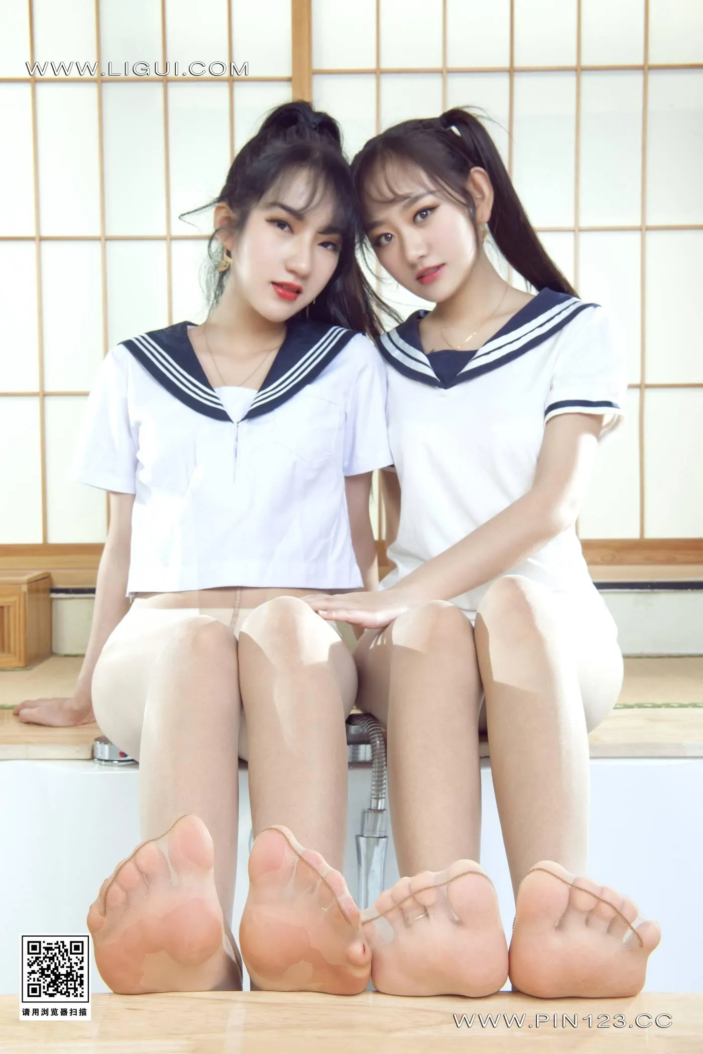 [Ligui丽柜]2023.01.06 双生花-花季岁月 小熊＆汐汐[82P]插图8