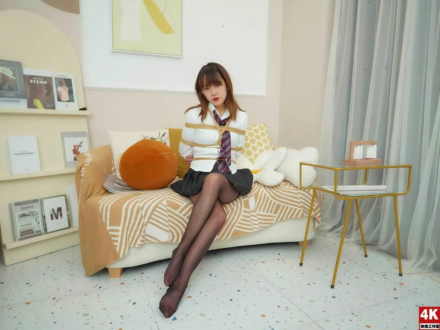 [Ligui丽柜]2022.09.16 你的JK女孩被绑起来 果果吖[54P]插图6