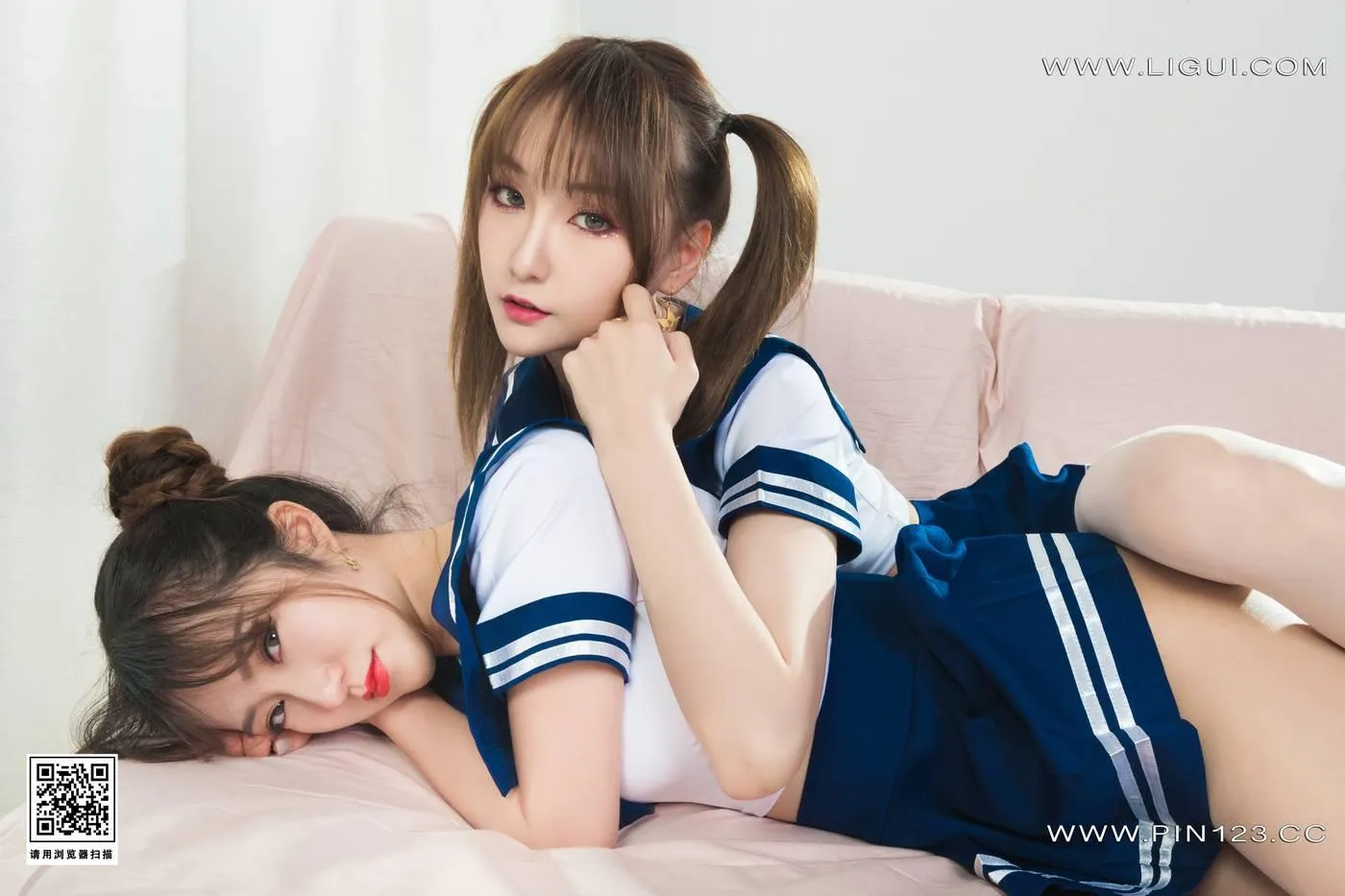 [Ligui丽柜]2023.03.02 双生花-同桌的你（上） 心心＆汐汐[45P]插图