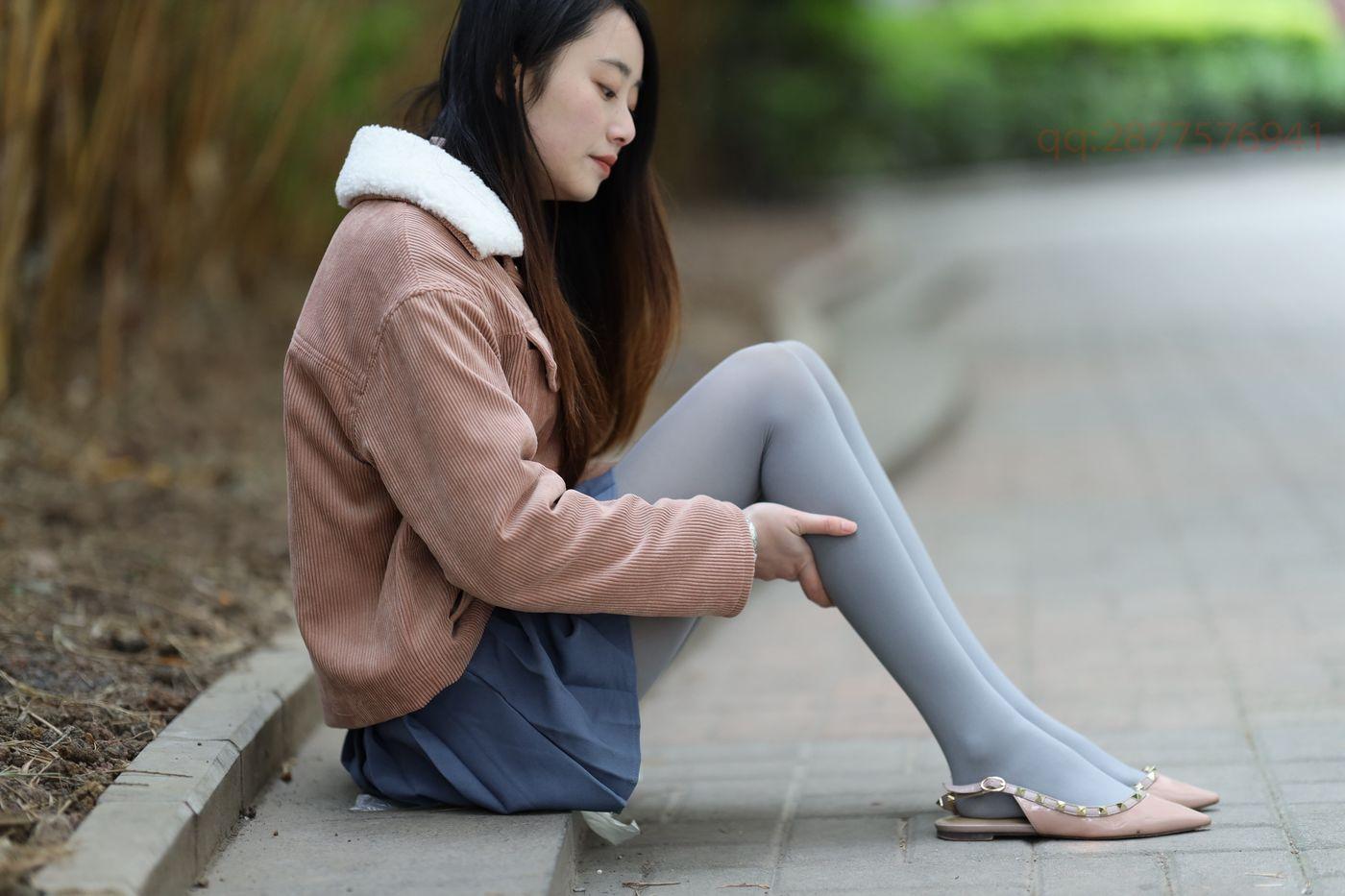 2020-11活动-大西瓜爱牙膏 2020年11月 04 短裙厚灰丝 [181P]插图6
