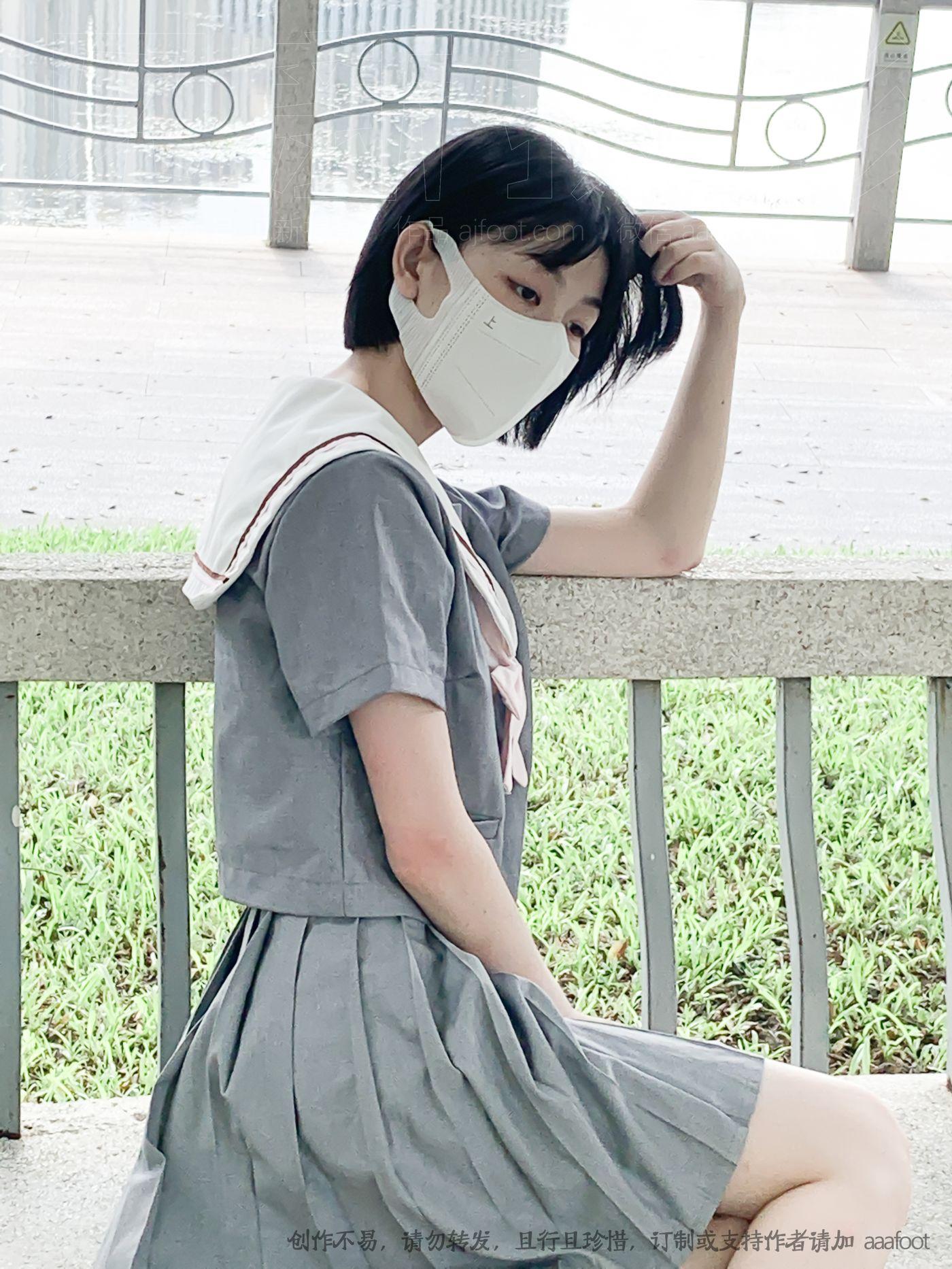 [见新摄影]NO.049 灰色JK 深深进入心中 [165P]插图5