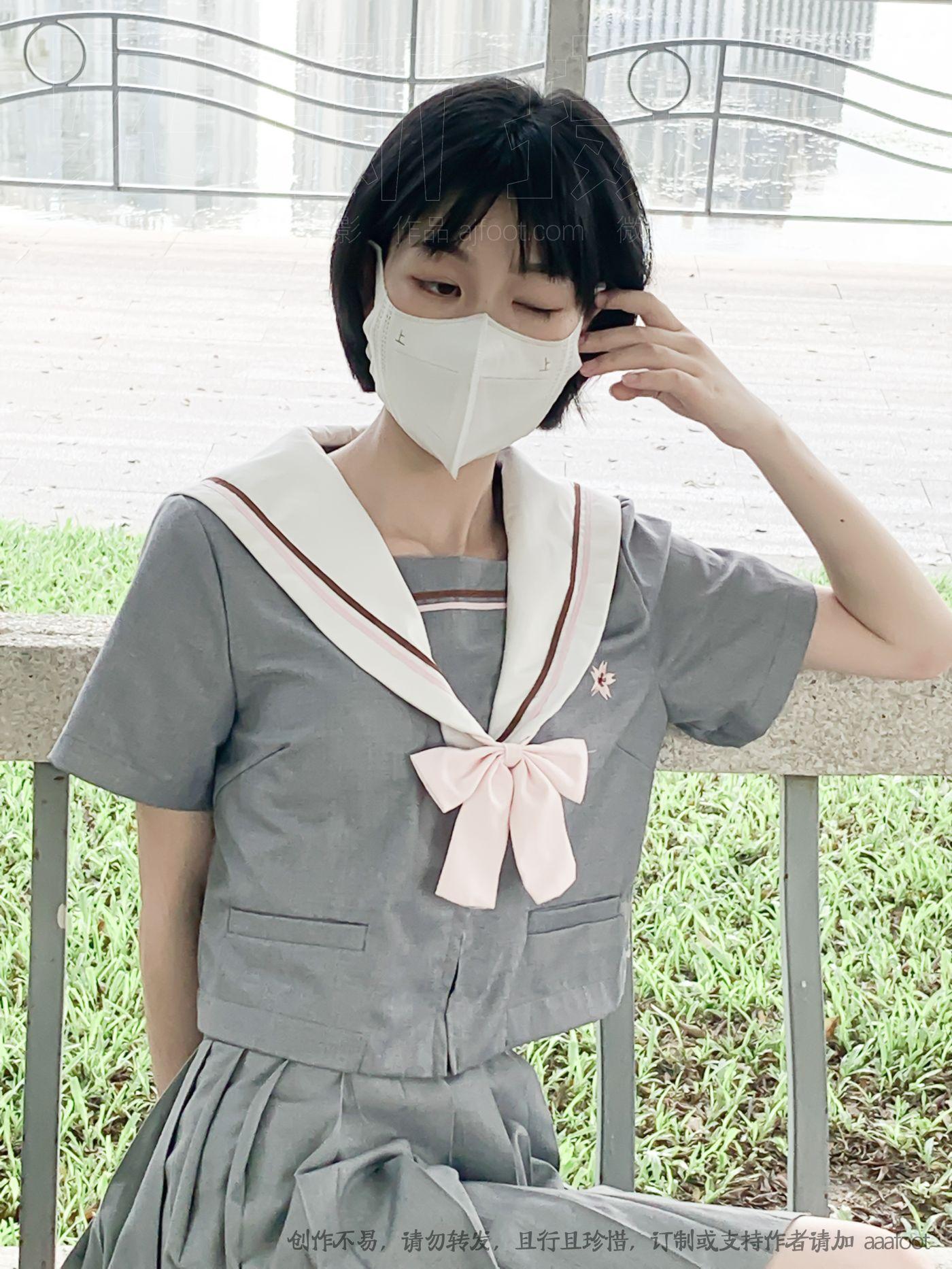 [见新摄影]NO.049 灰色JK 深深进入心中 [165P]插图9