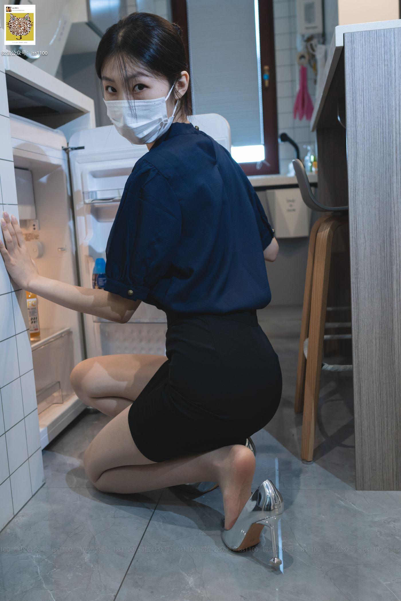 ISS系列 017 美晗 蓝色衬衫 [101P]插图3