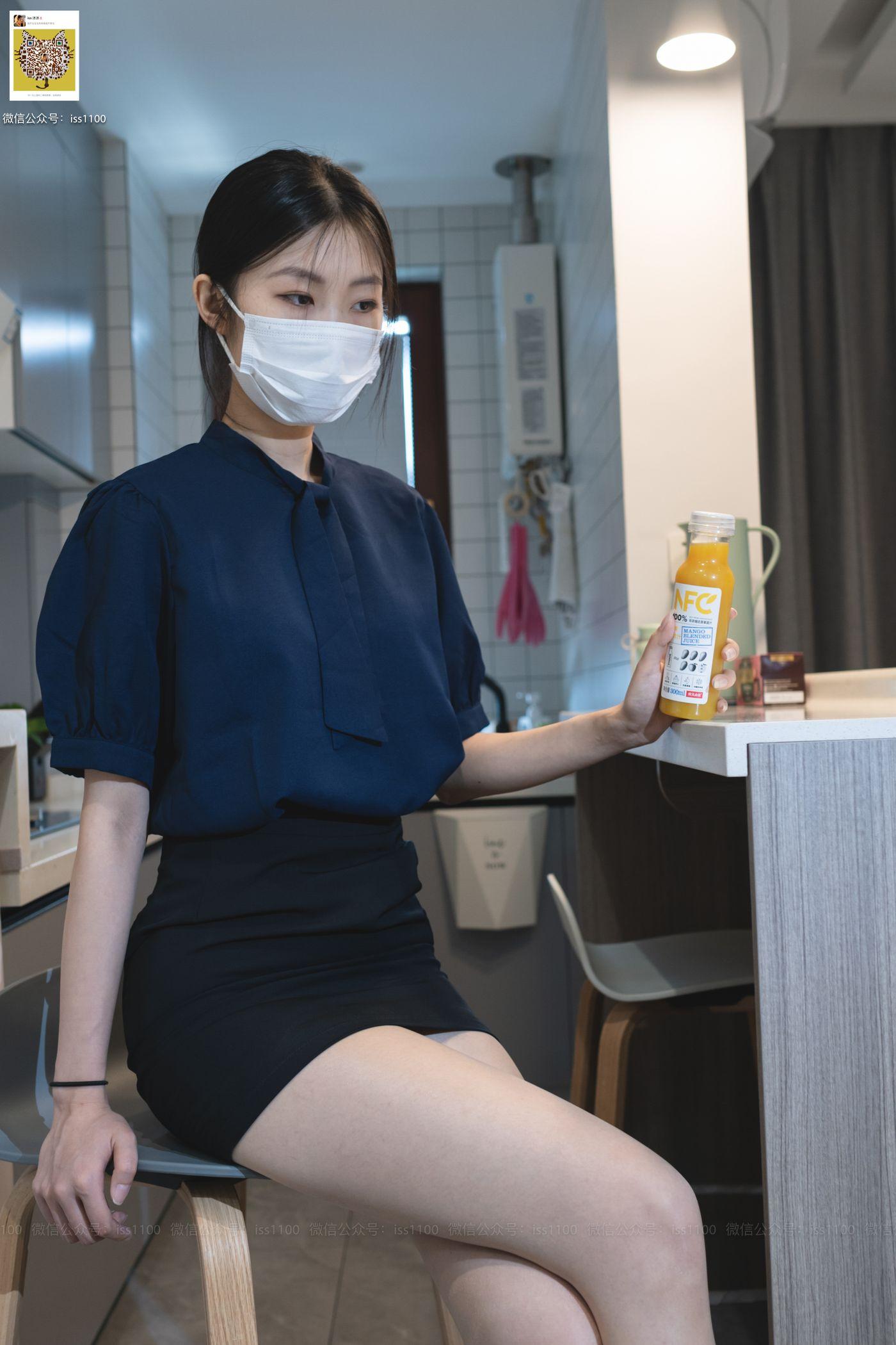 ISS系列 017 美晗 蓝色衬衫 [101P]插图8