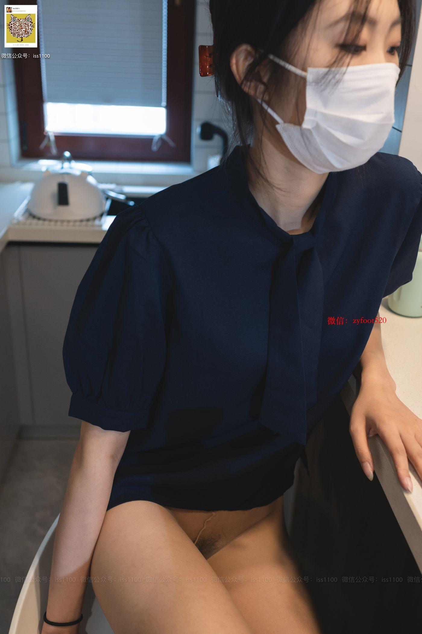 ISS系列 017 美晗 蓝色衬衫 [101P]插图5