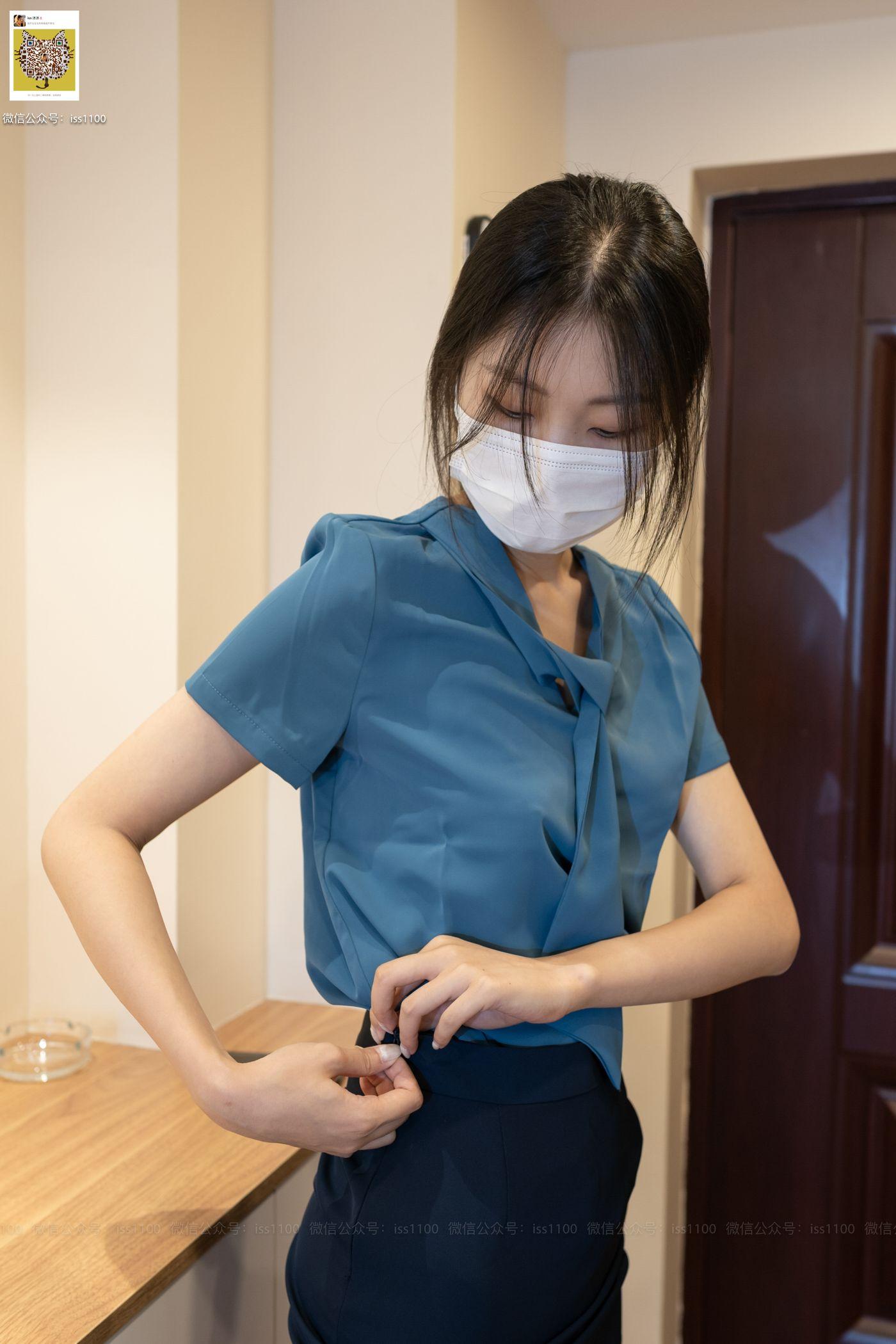 ISS系列 018 美晗 蓝正装 [135P]插图4
