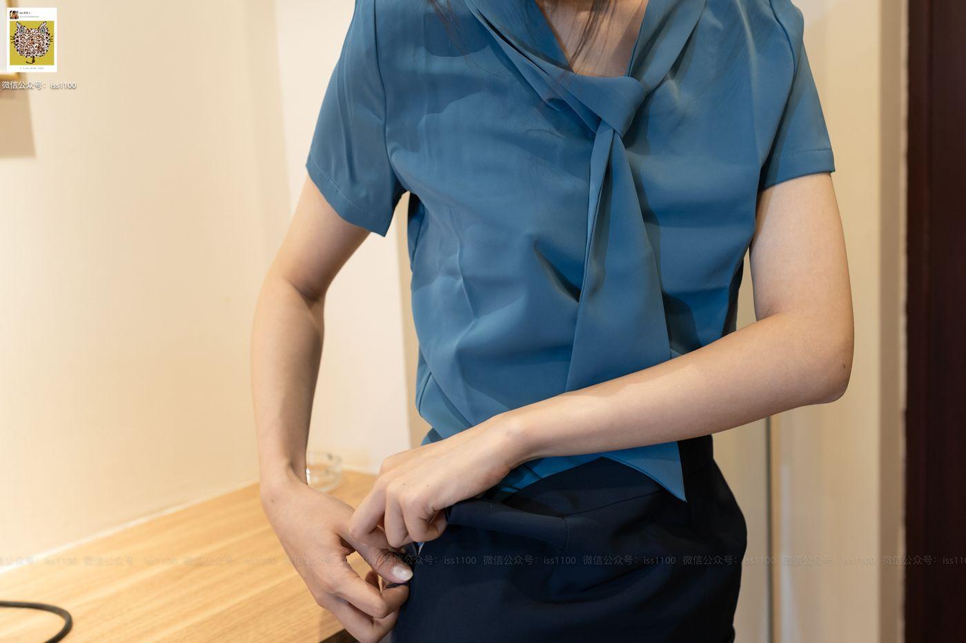 ISS系列 018 美晗 蓝正装 [135P]插图1