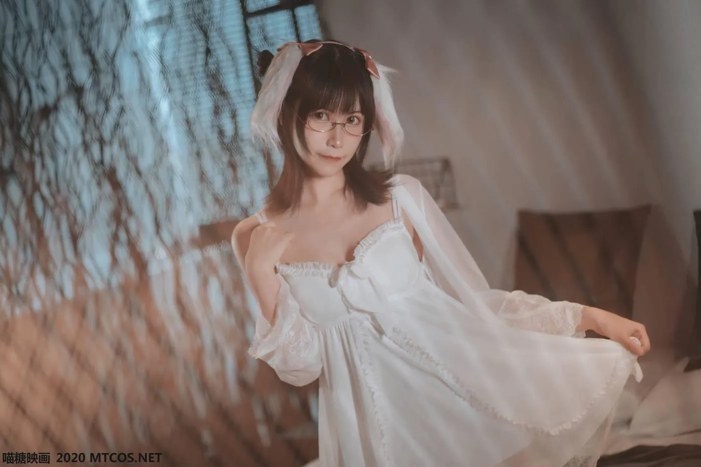 [喵糖映画] VOL.139 白色私房睡裙[26P]插图4