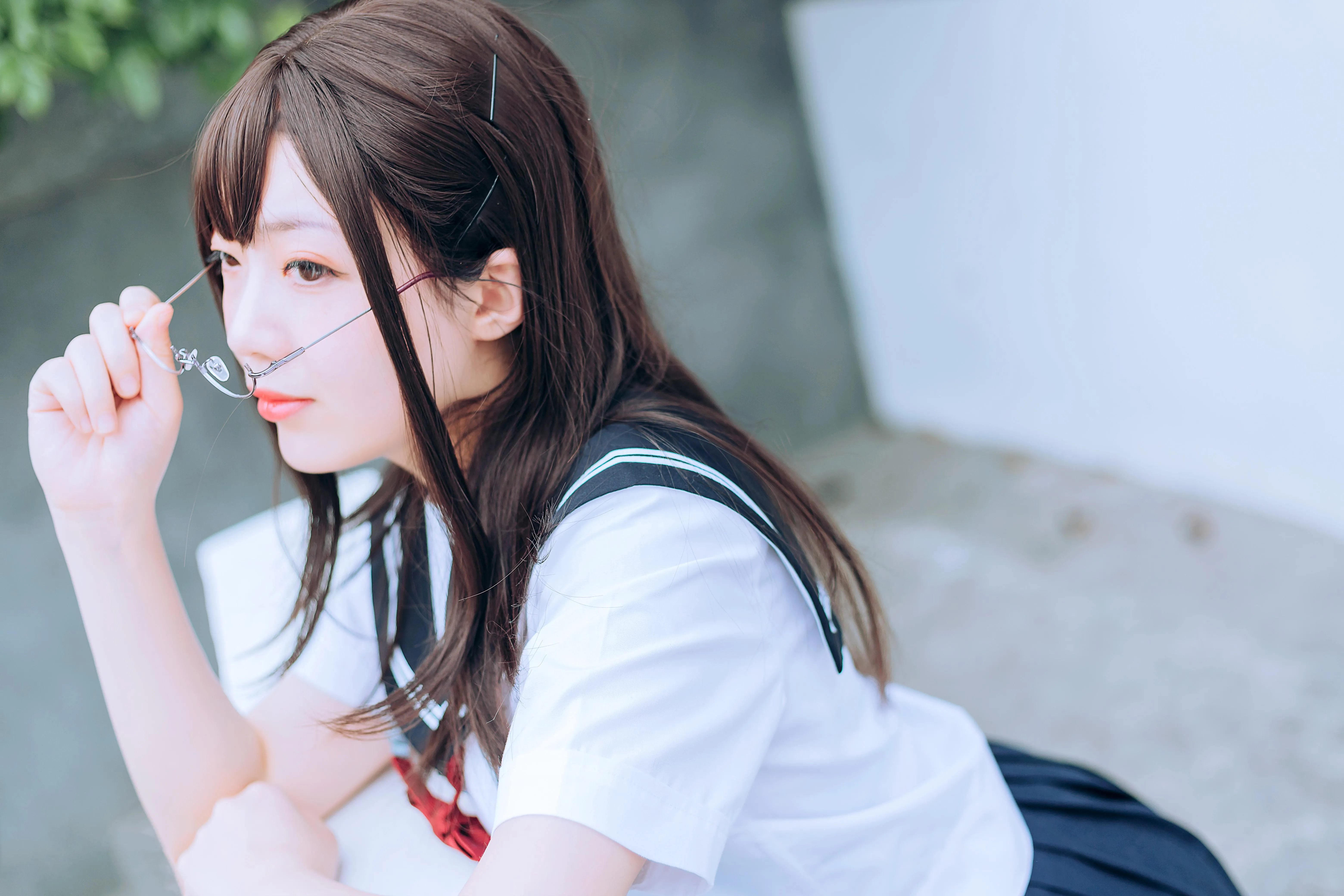 [喵糖映画]VOL.446 绿意JK[36P]插图8